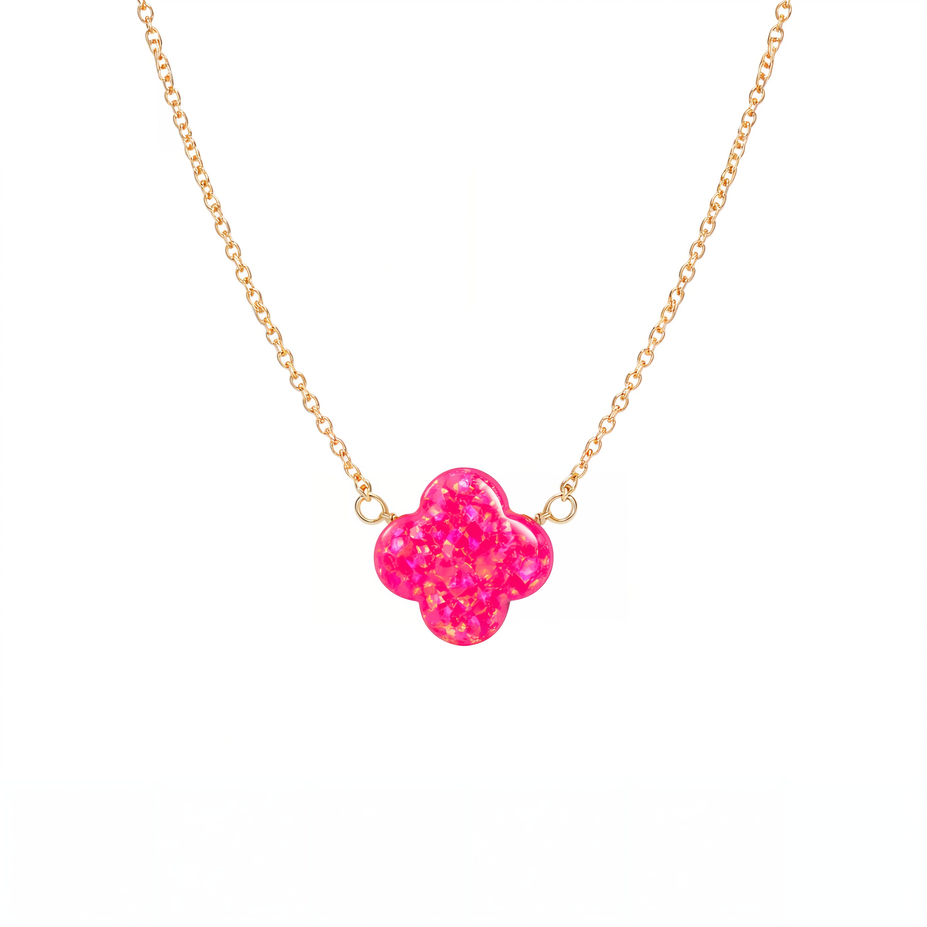 Clover Large | Gold Filled Opal Necklace