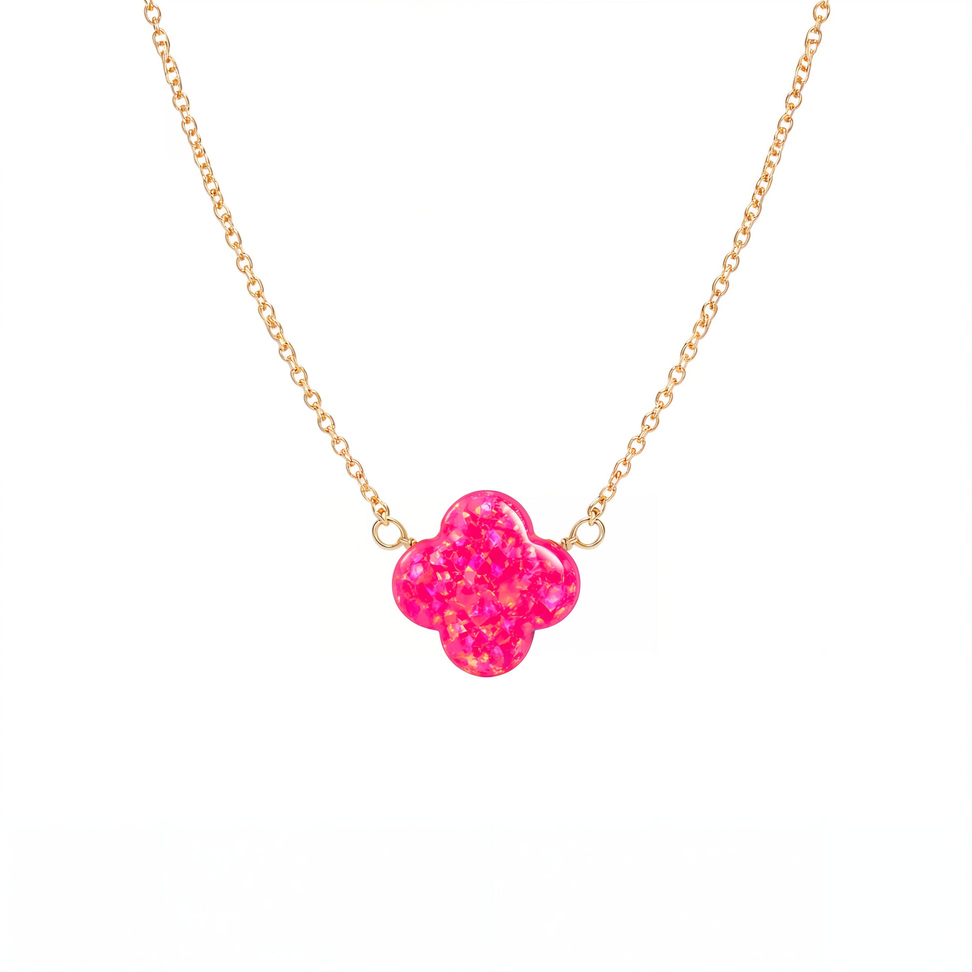 Clover Large | Gold Filled Opal Necklace