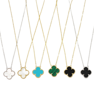 "Timeless" Double sided Clover Necklace