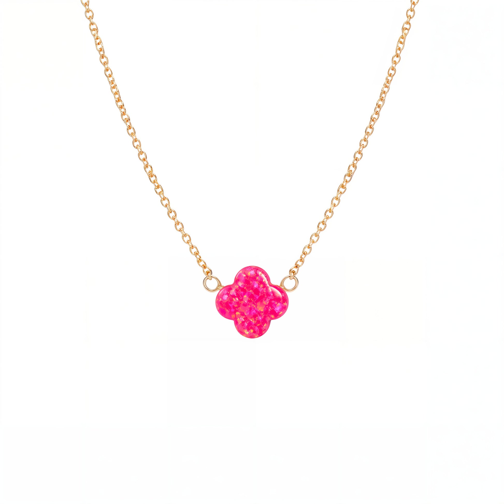 Clover Small | Gold Filled Opal Necklace