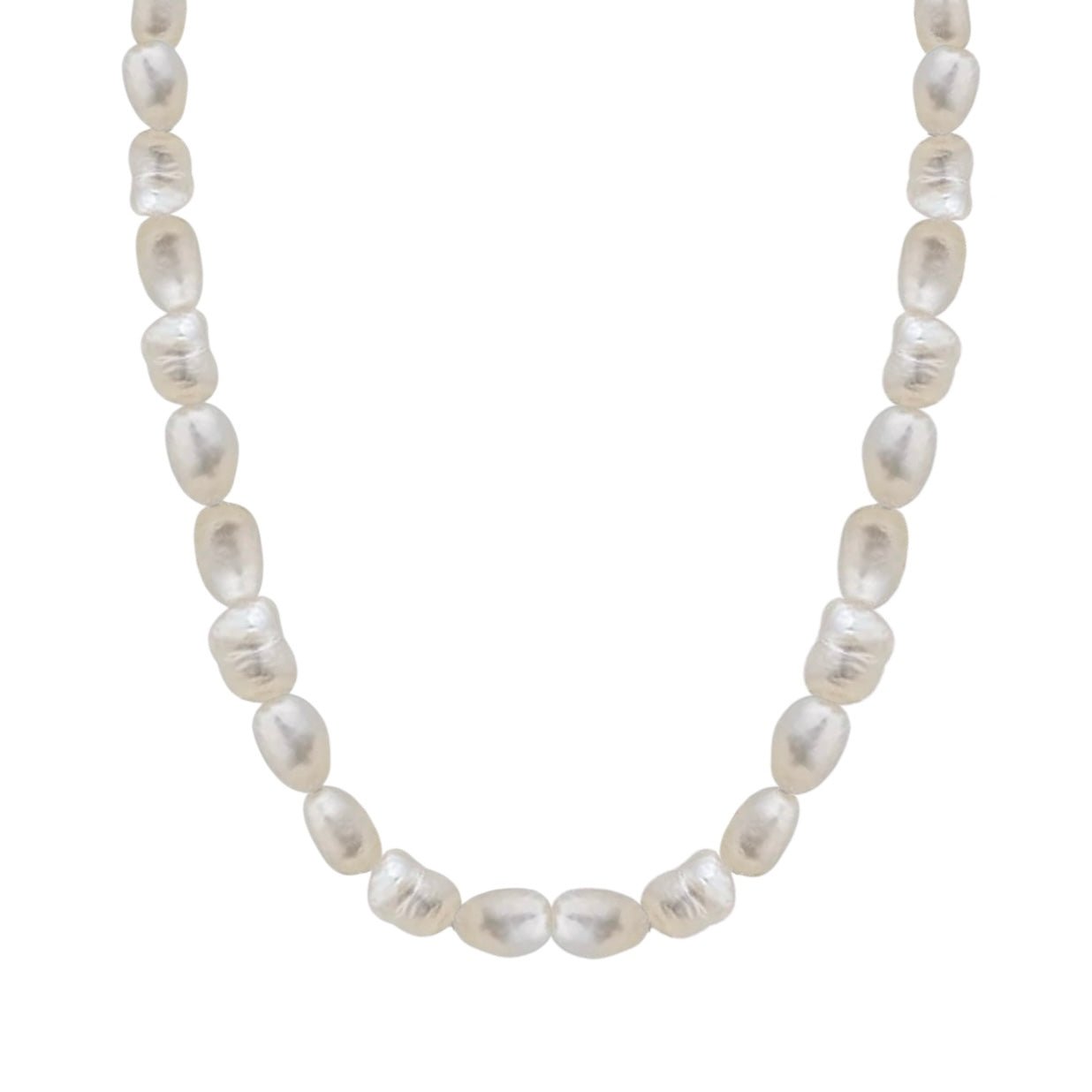 Coastal Harbor | Oval Pearl Necklace - Bara Boheme