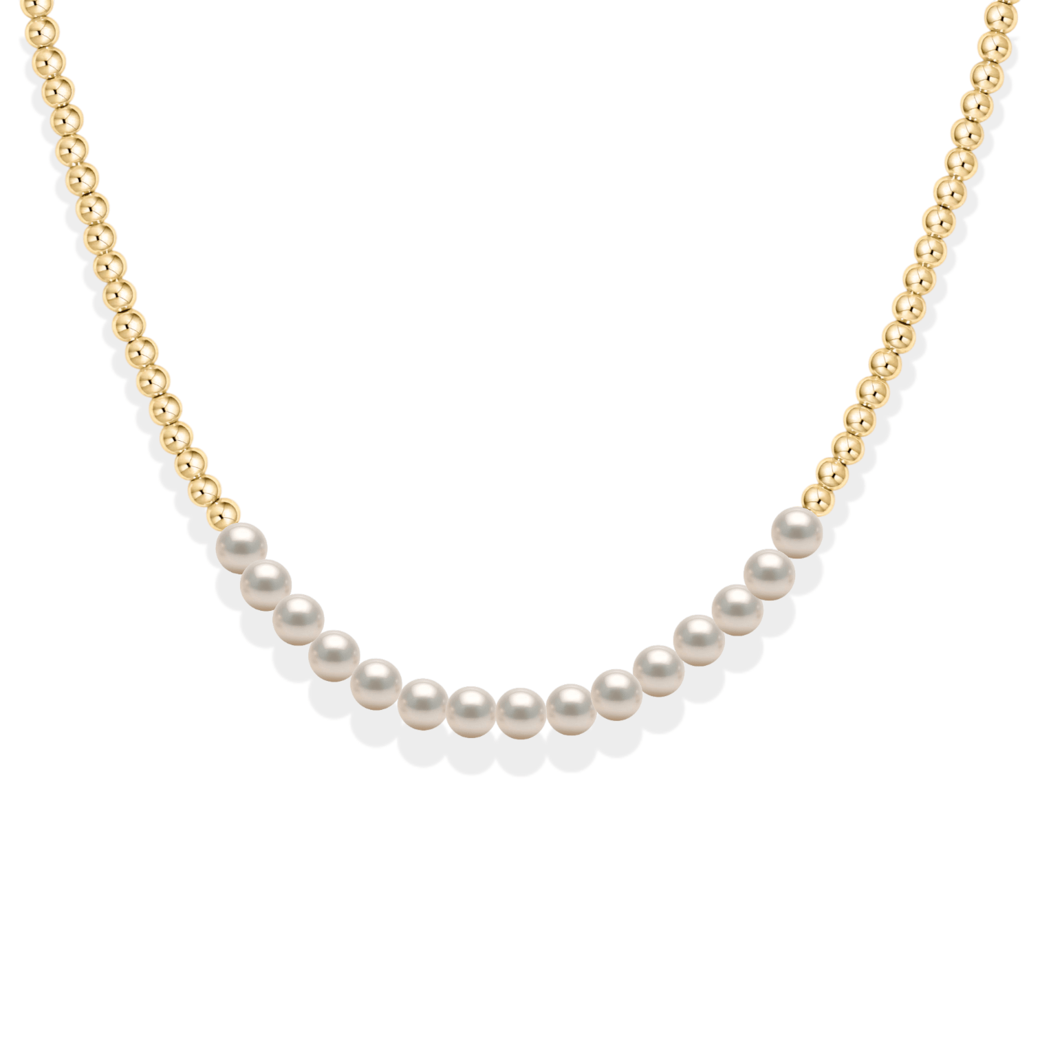 Colette | Gold Filled Beaded Necklace with Pearls - Bara Boheme