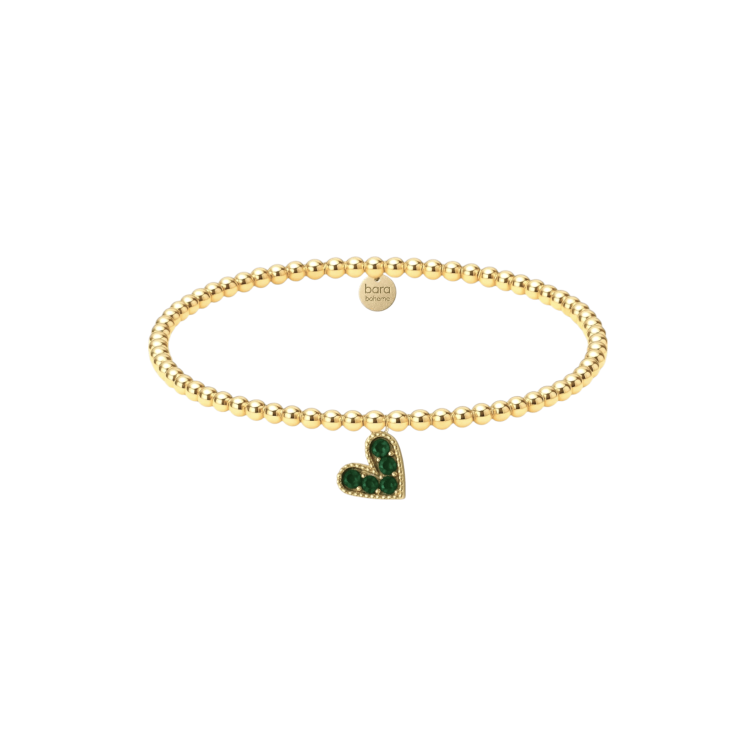 Colored Heart Beaded Charm Bracelet - Bara Boheme