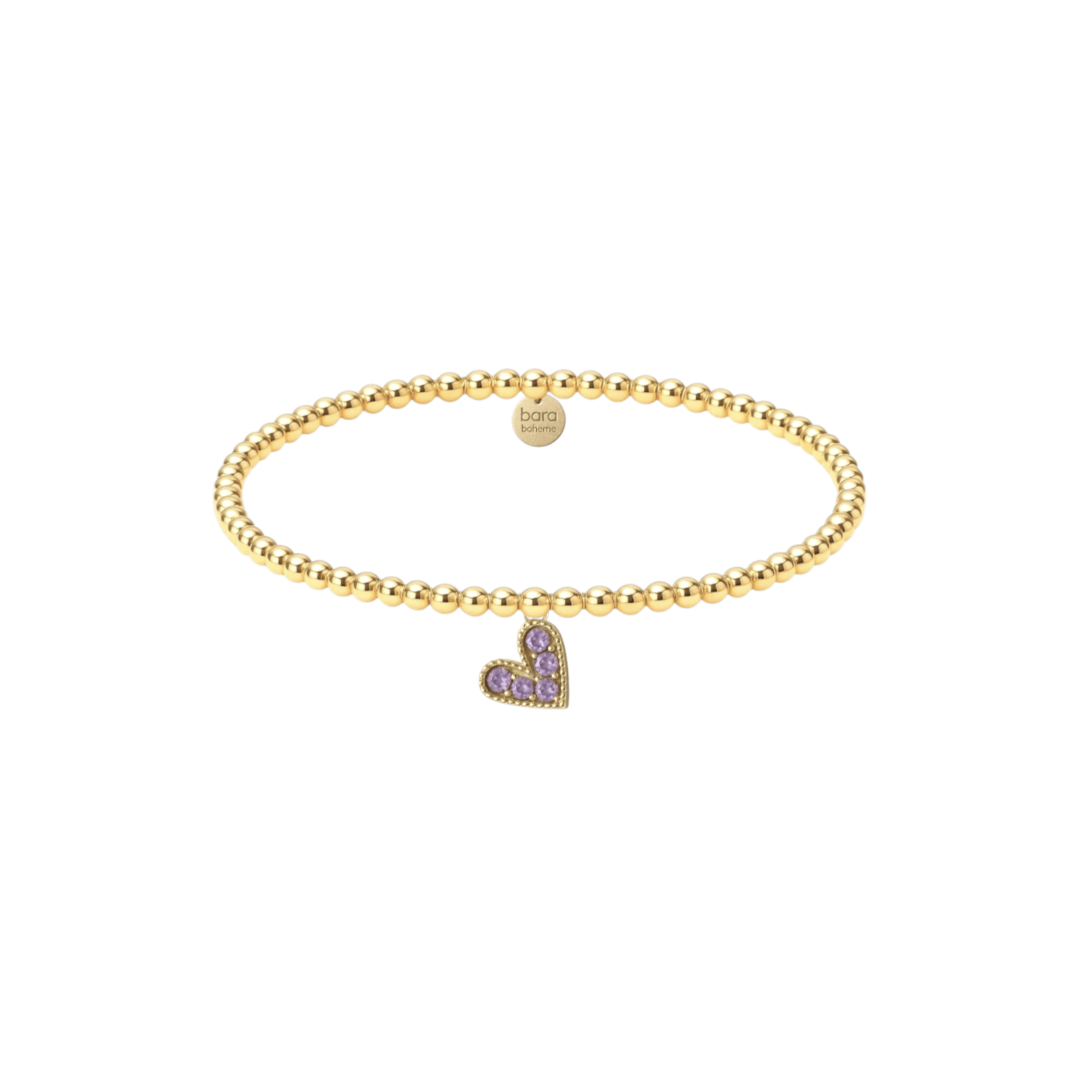 Colored Heart Beaded Charm Bracelet - Bara Boheme