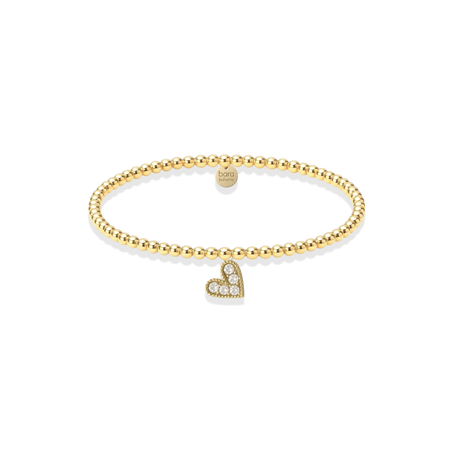 Colored Heart Beaded Charm Bracelet - Bara Boheme