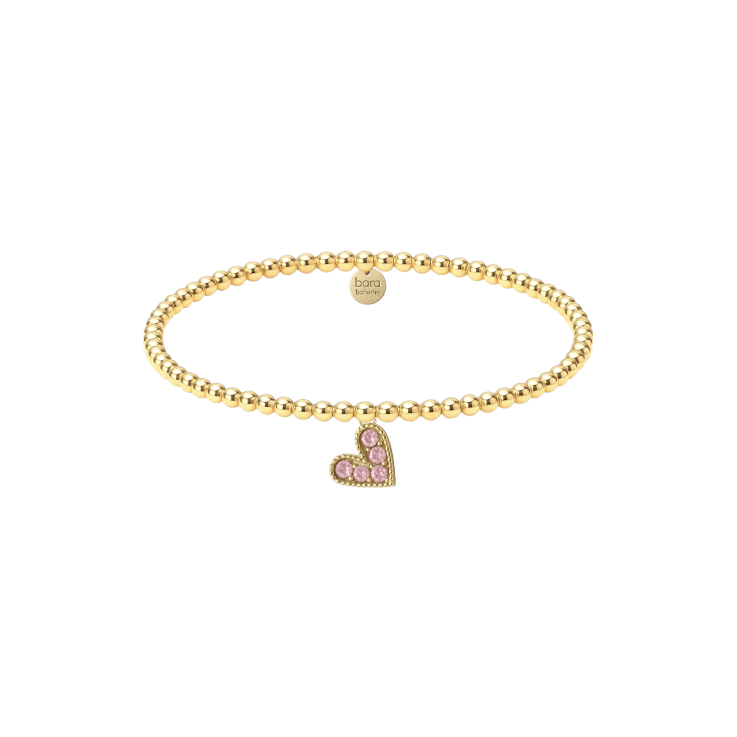 Colored Heart Beaded Charm Bracelet - Bara Boheme