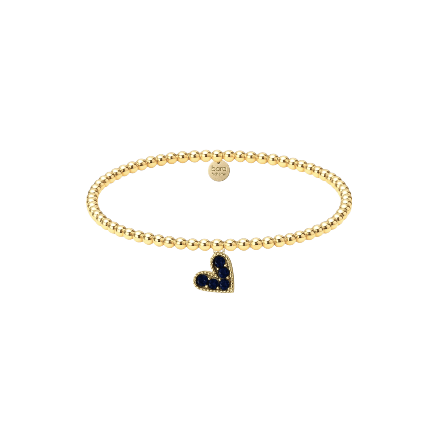 Colored Heart Beaded Charm Bracelet - Bara Boheme