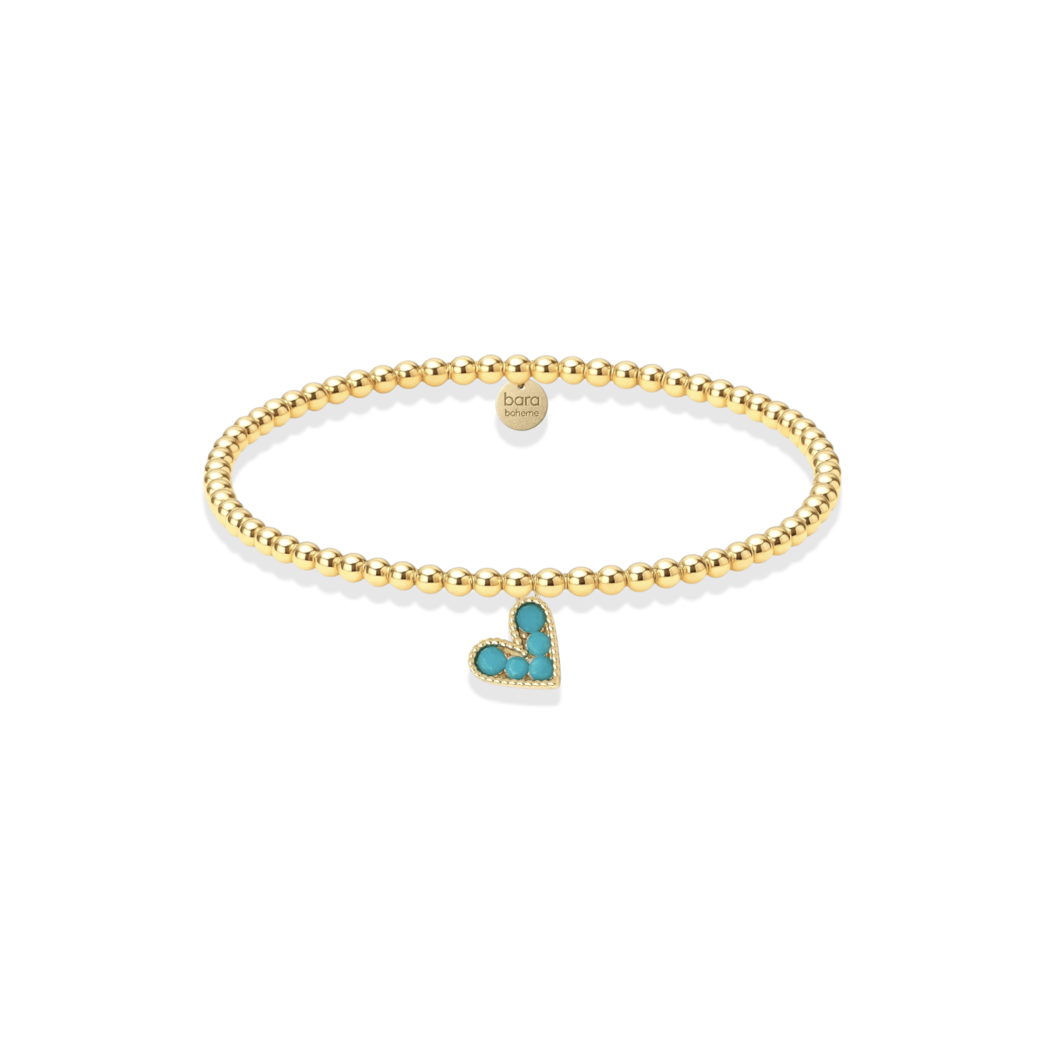 Colored Heart Beaded Charm Bracelet - Bara Boheme