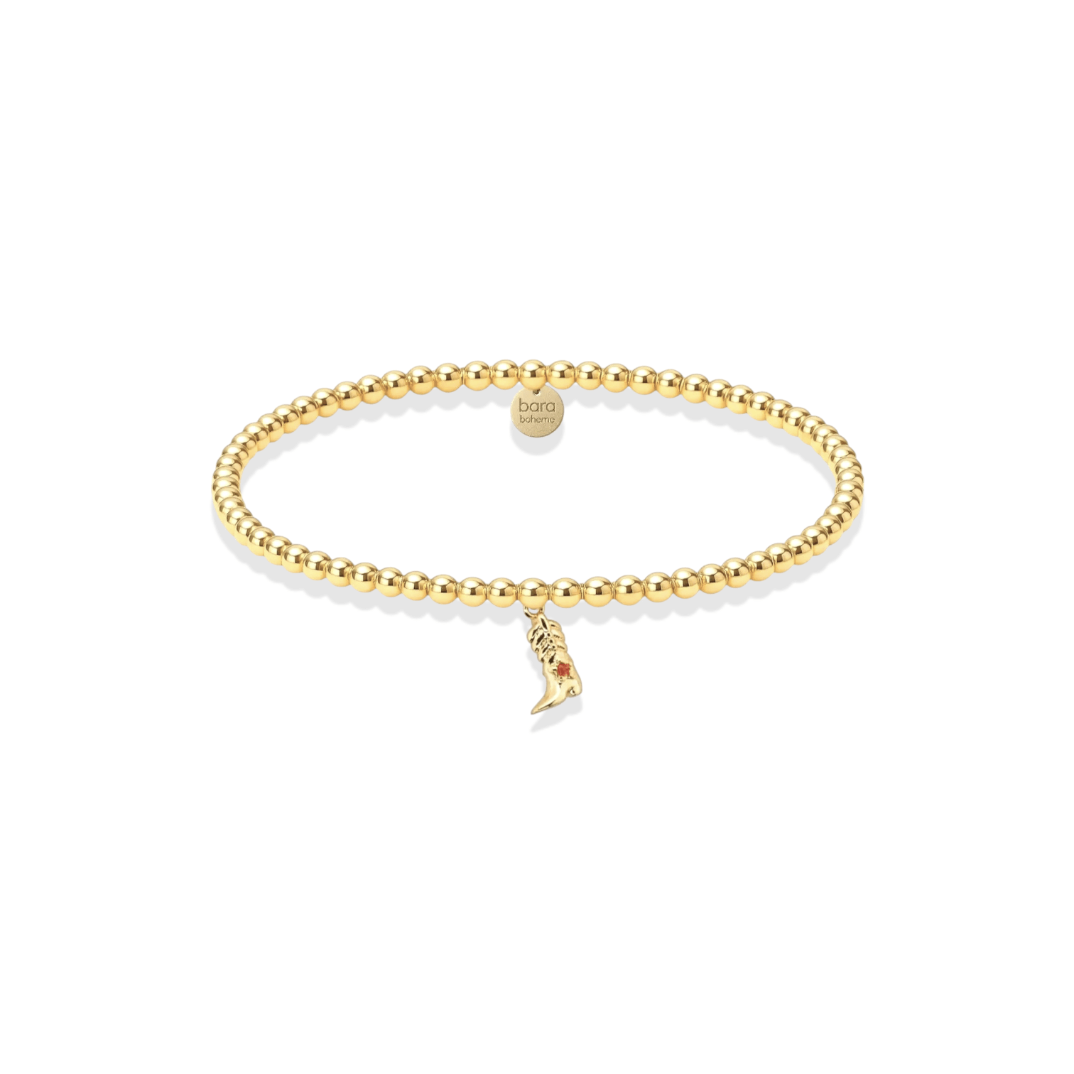 Cowgirl Boot Beaded Charm Bracelet - Bara Boheme