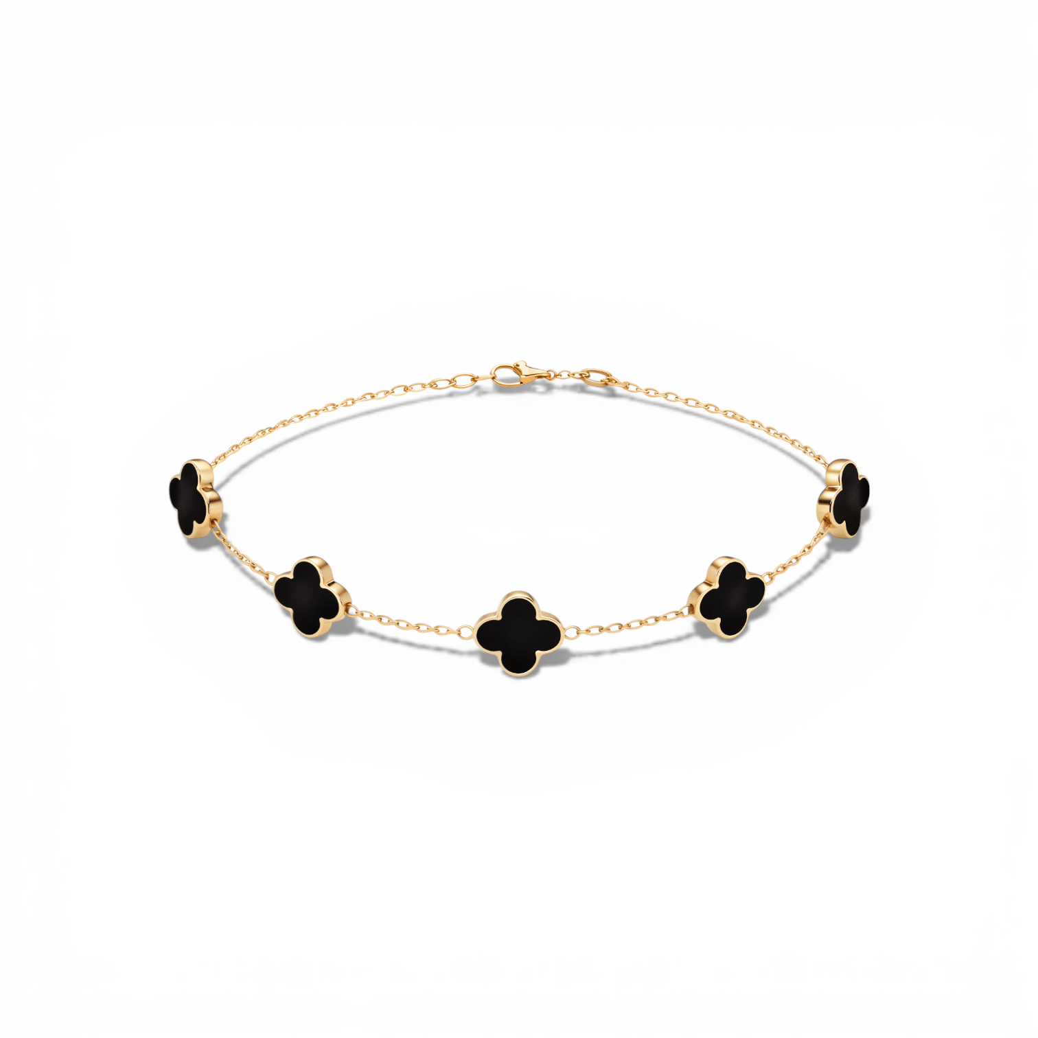 Crest | Solid Gold with Black Onyx Bracelet - Bara Boheme