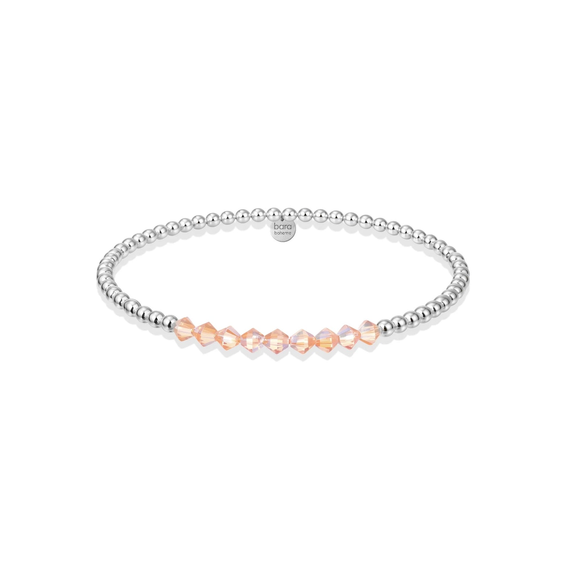 Crystal Bar Beaded Bracelet – 3mm - Bara Boheme