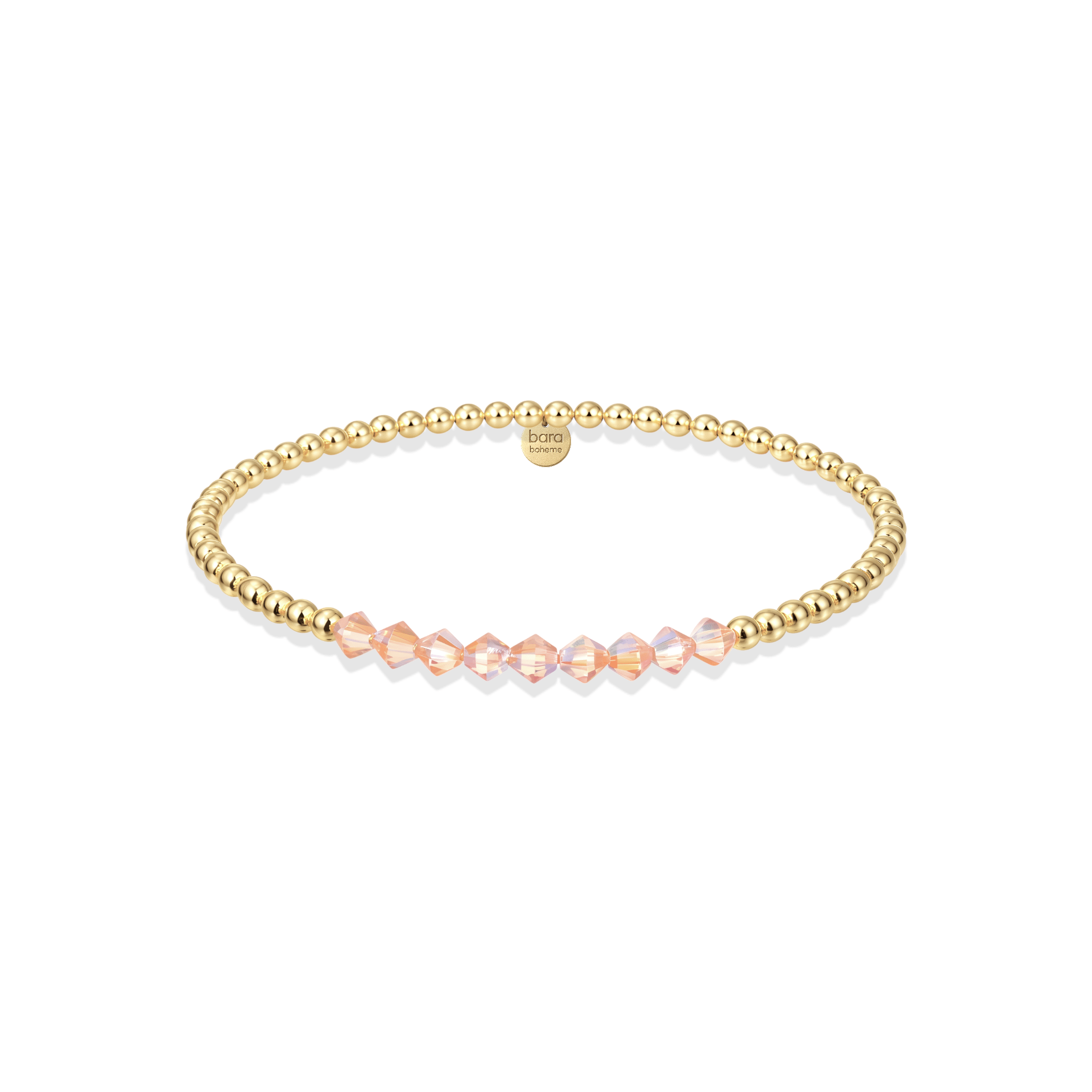 Crystal Bar Beaded Bracelet – 3mm - Bara Boheme