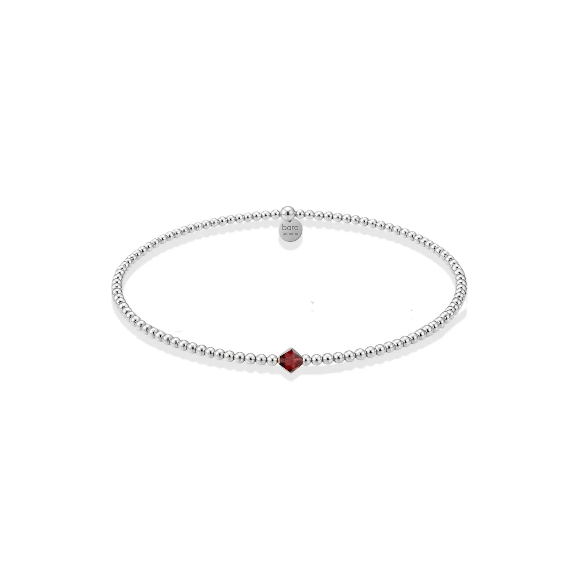 Crystal Birthstone Beaded Bracelet - Bara Boheme
