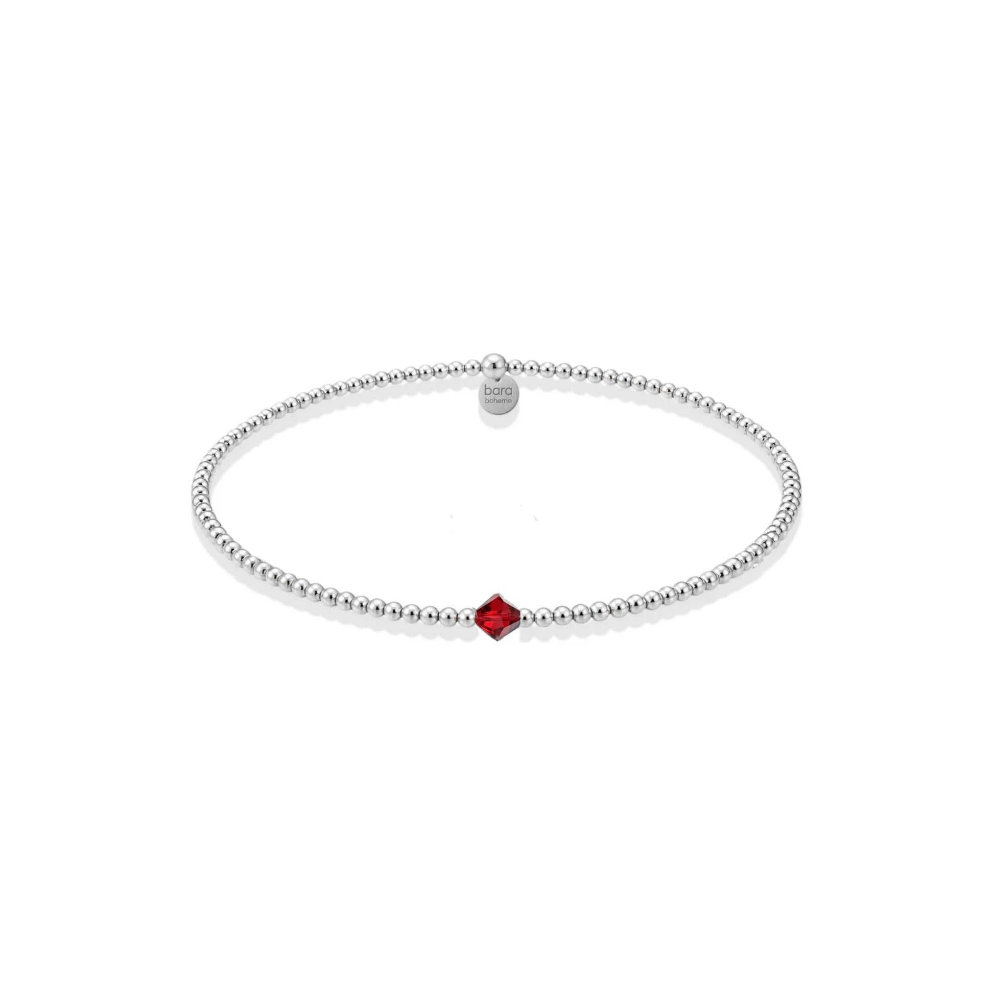 Crystal Birthstone Beaded Bracelet - Bara Boheme