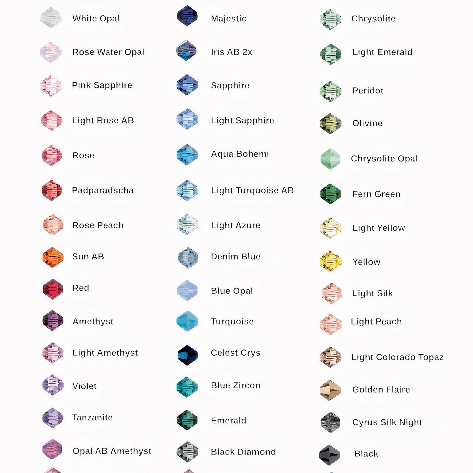 Crystal BTY Beaded Bracelet – 2mm - Bara Boheme