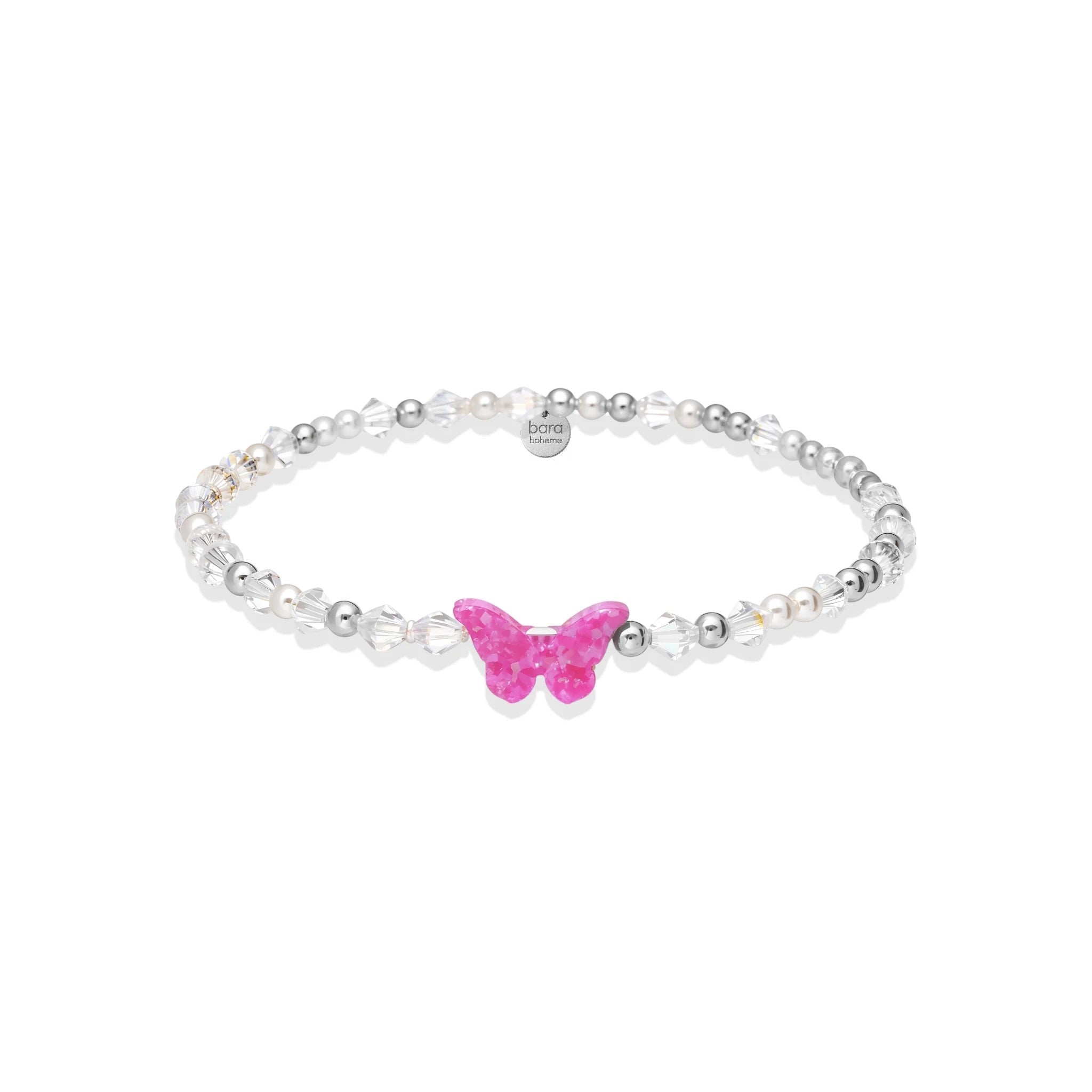 Crystal Butterfly | Beaded Opal Bracelet - Bara Boheme