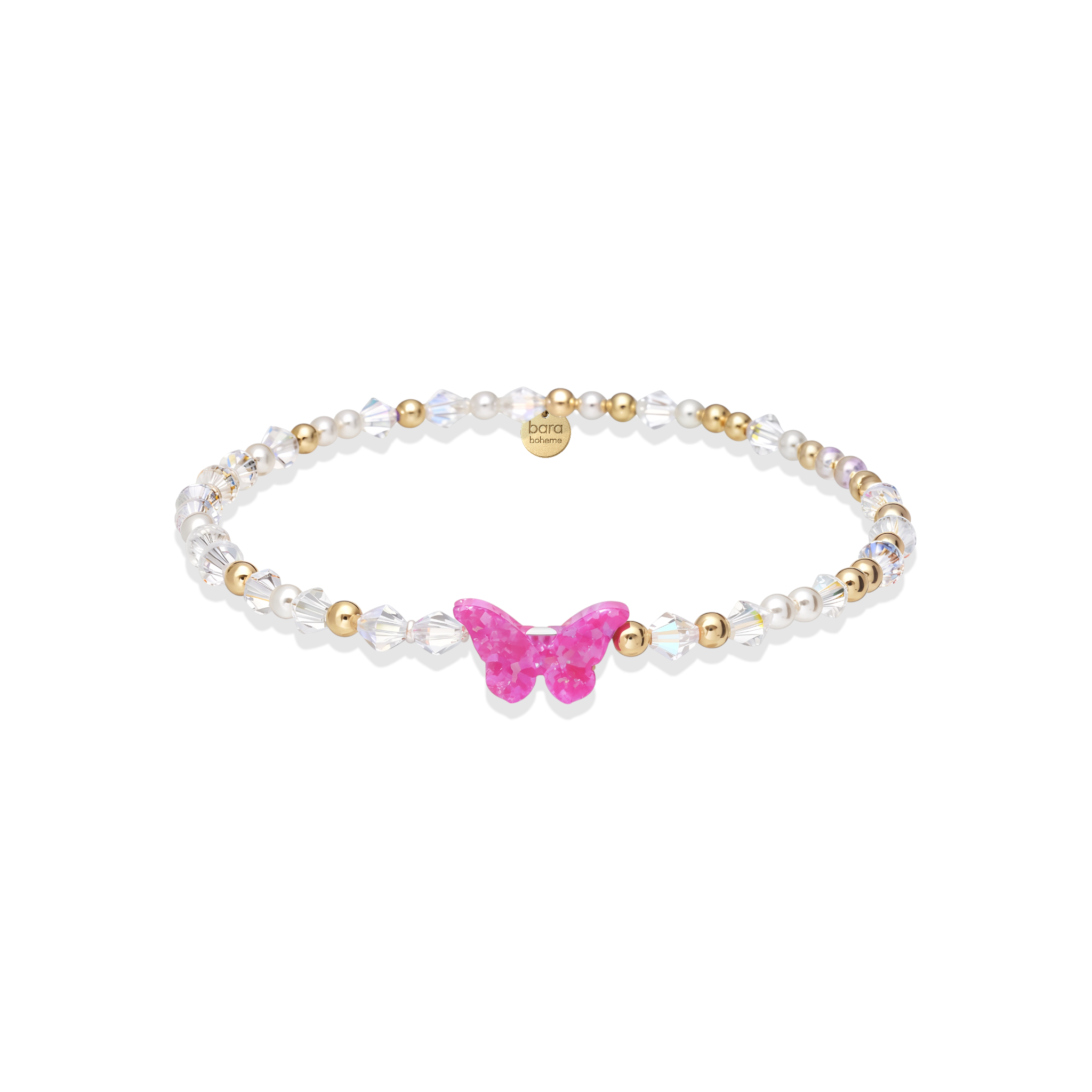 Crystal Butterfly | Beaded Opal Bracelet