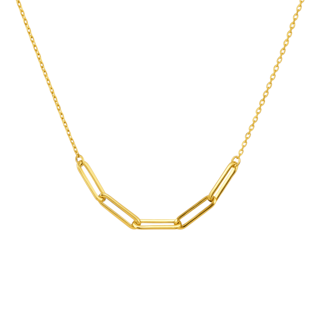 Dainty Paperclip | Gold Plated Necklace - Bara Boheme