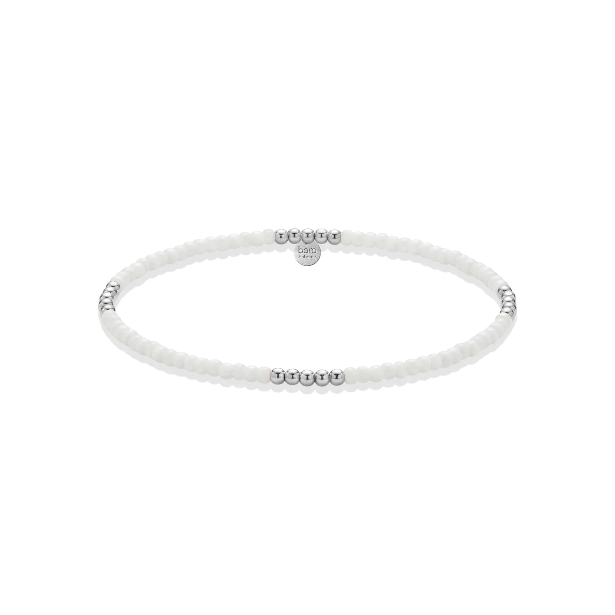 Day Dream Beaded Bar Bracelet — Cloud - Bara Boheme