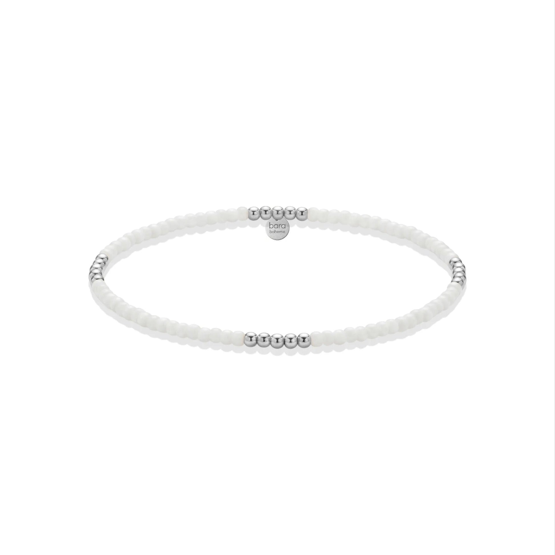 Day Dream Beaded Bar Bracelet — Cloud - Bara Boheme