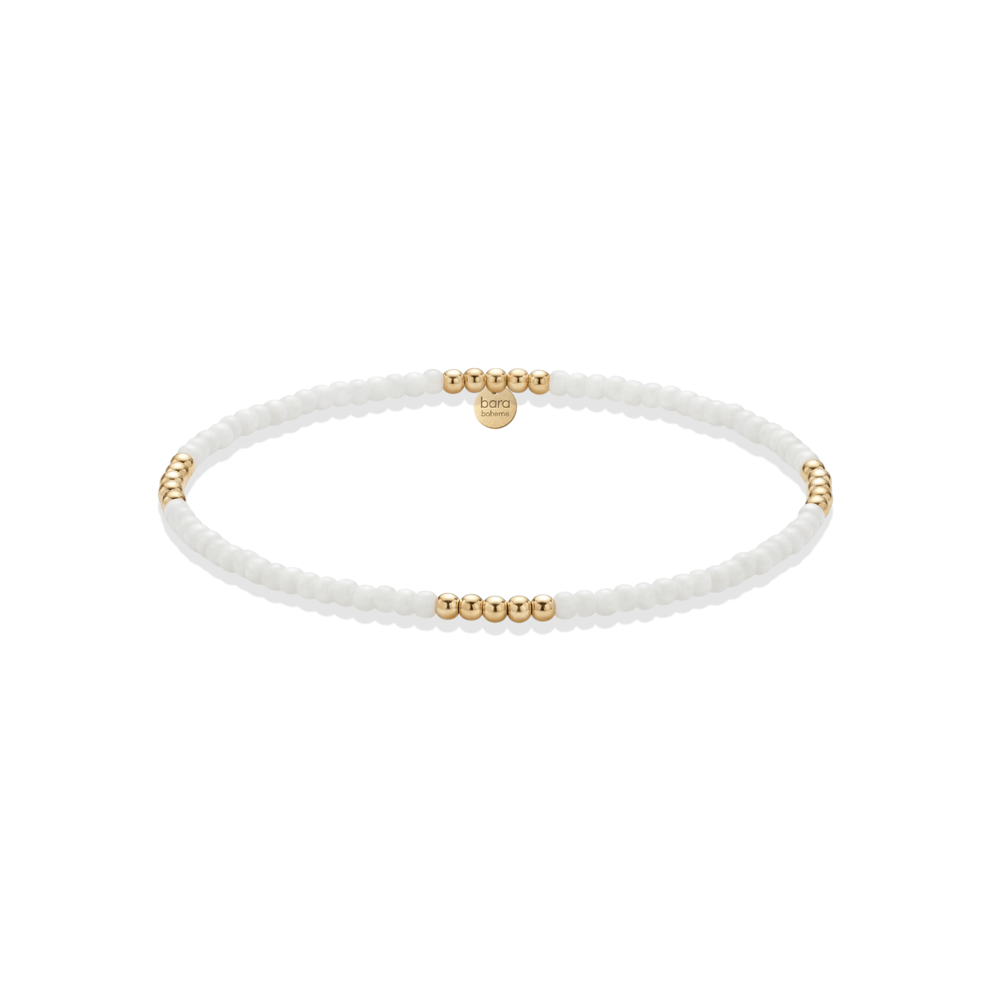 Day Dream Beaded Bar Bracelet — Cloud - Bara Boheme