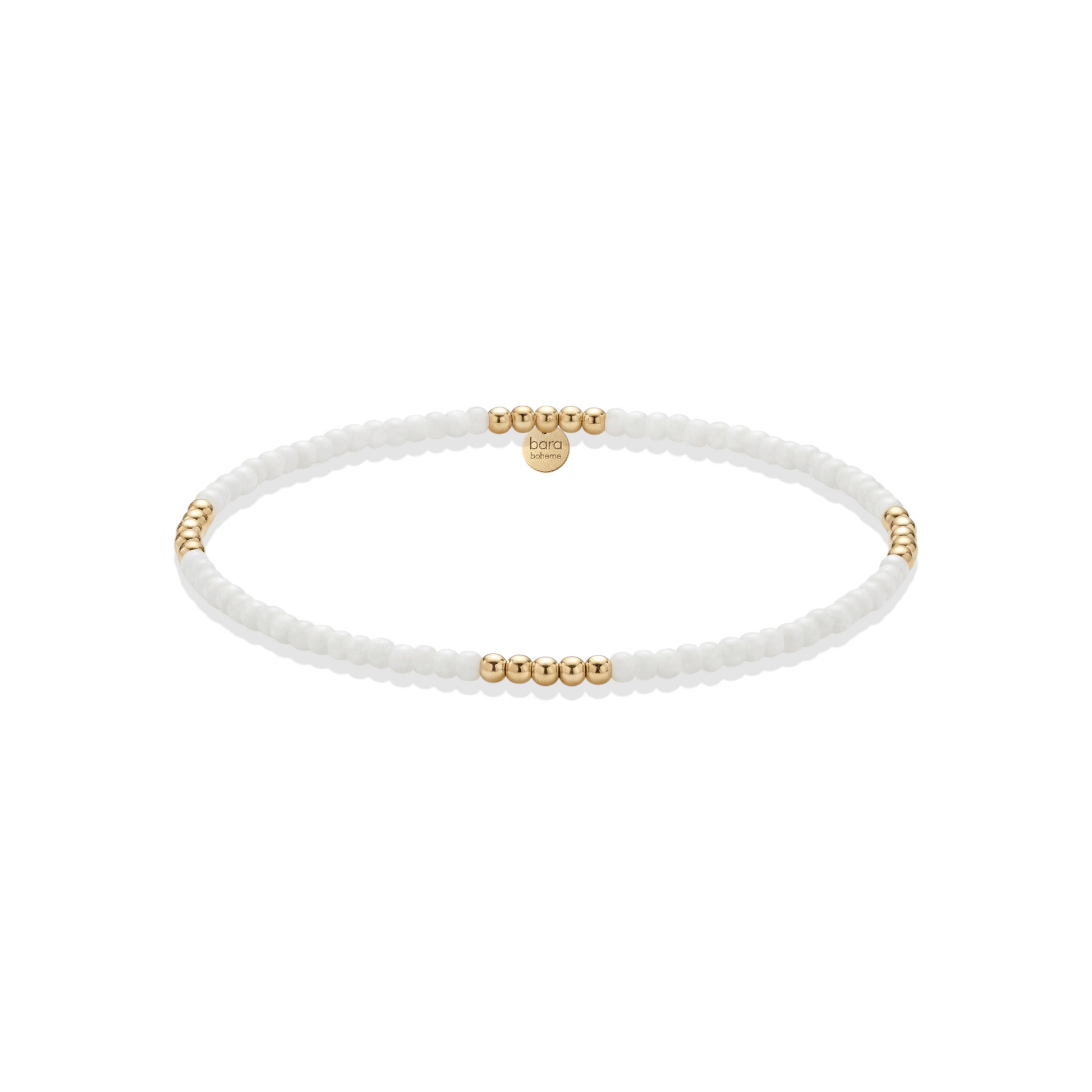 Day Dream Beaded Bar Bracelet — Cloud - Bara Boheme