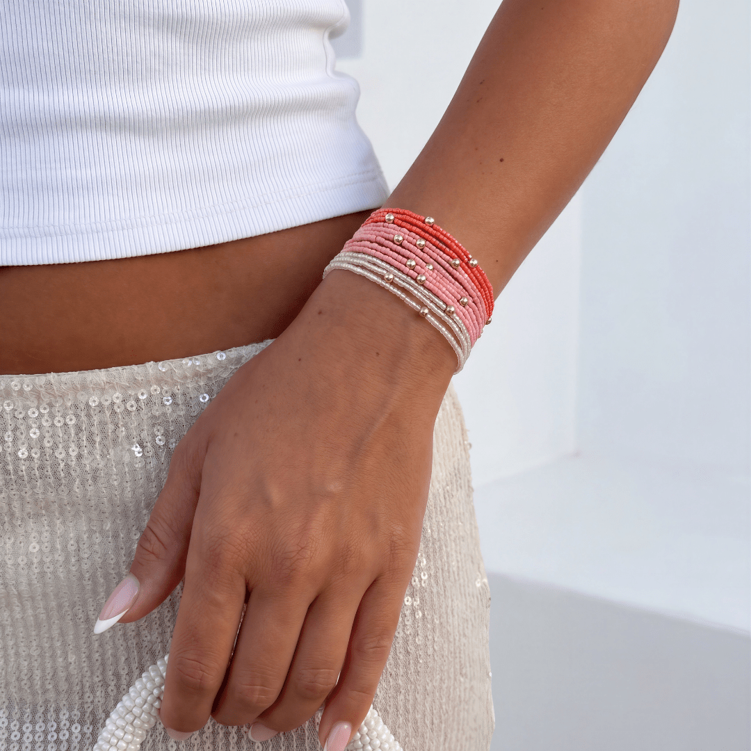 Day Dream Beaded Bracelet — Bubblegum - Bara Boheme