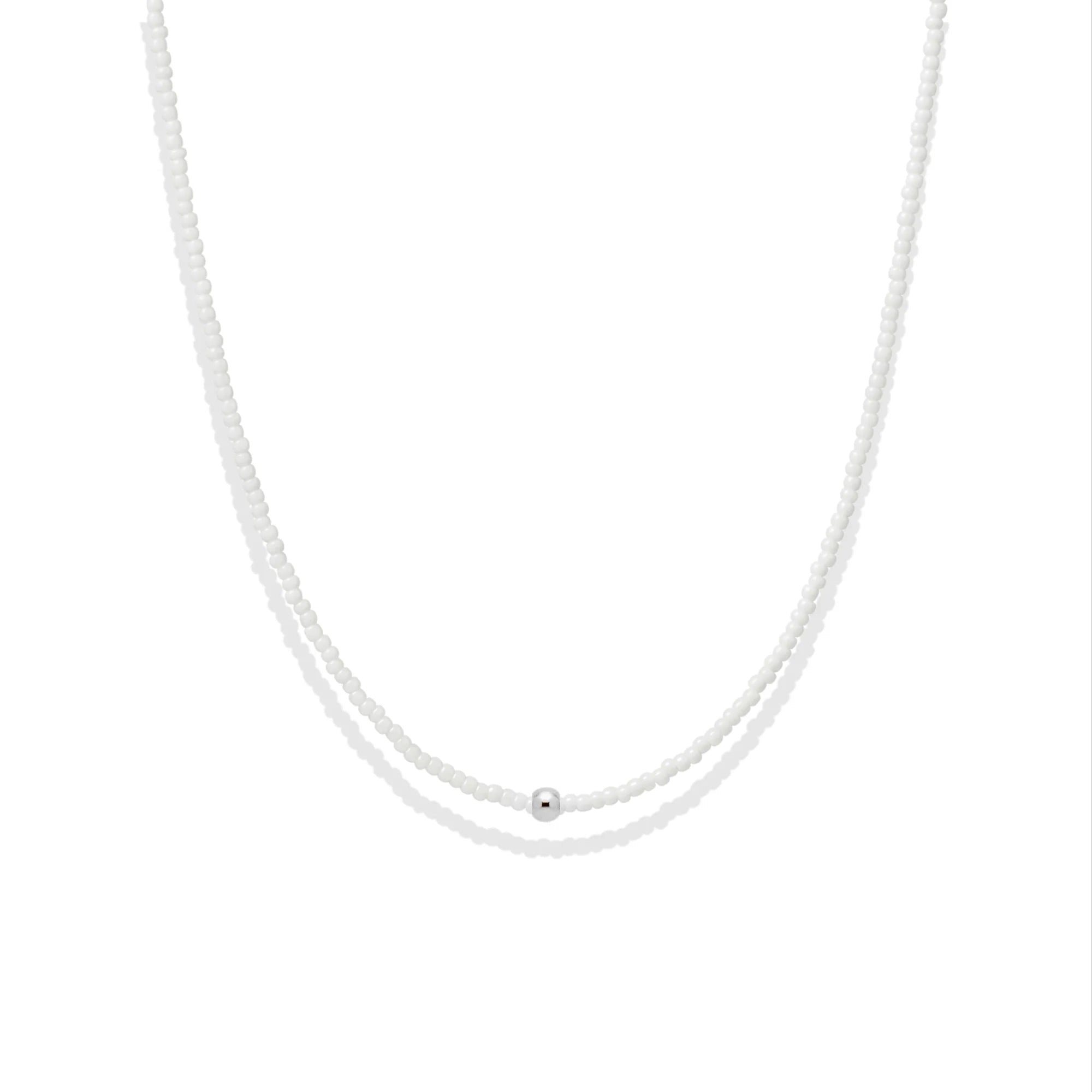 Day Dream Beaded Necklace — Cloud - Bara Boheme