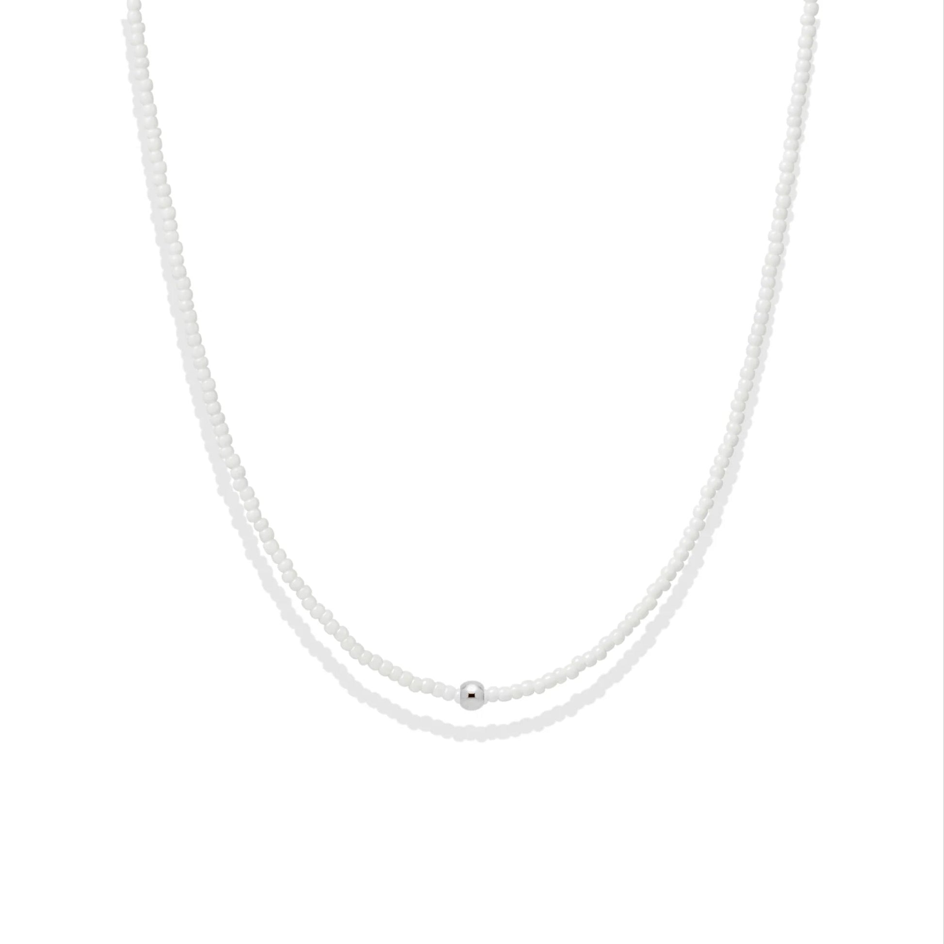 Day Dream Beaded Necklace — Cloud - Bara Boheme