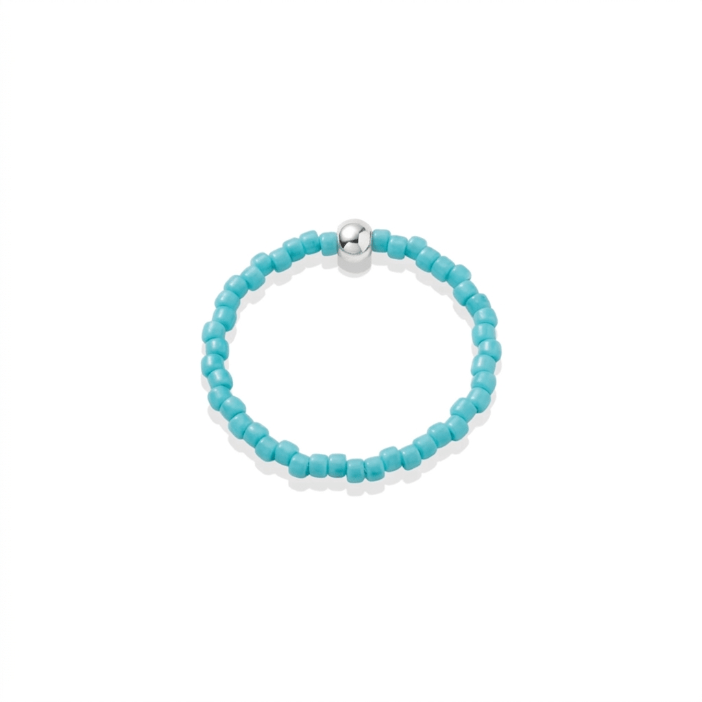 Day Dream Beaded Ring — Aqua - Bara Boheme