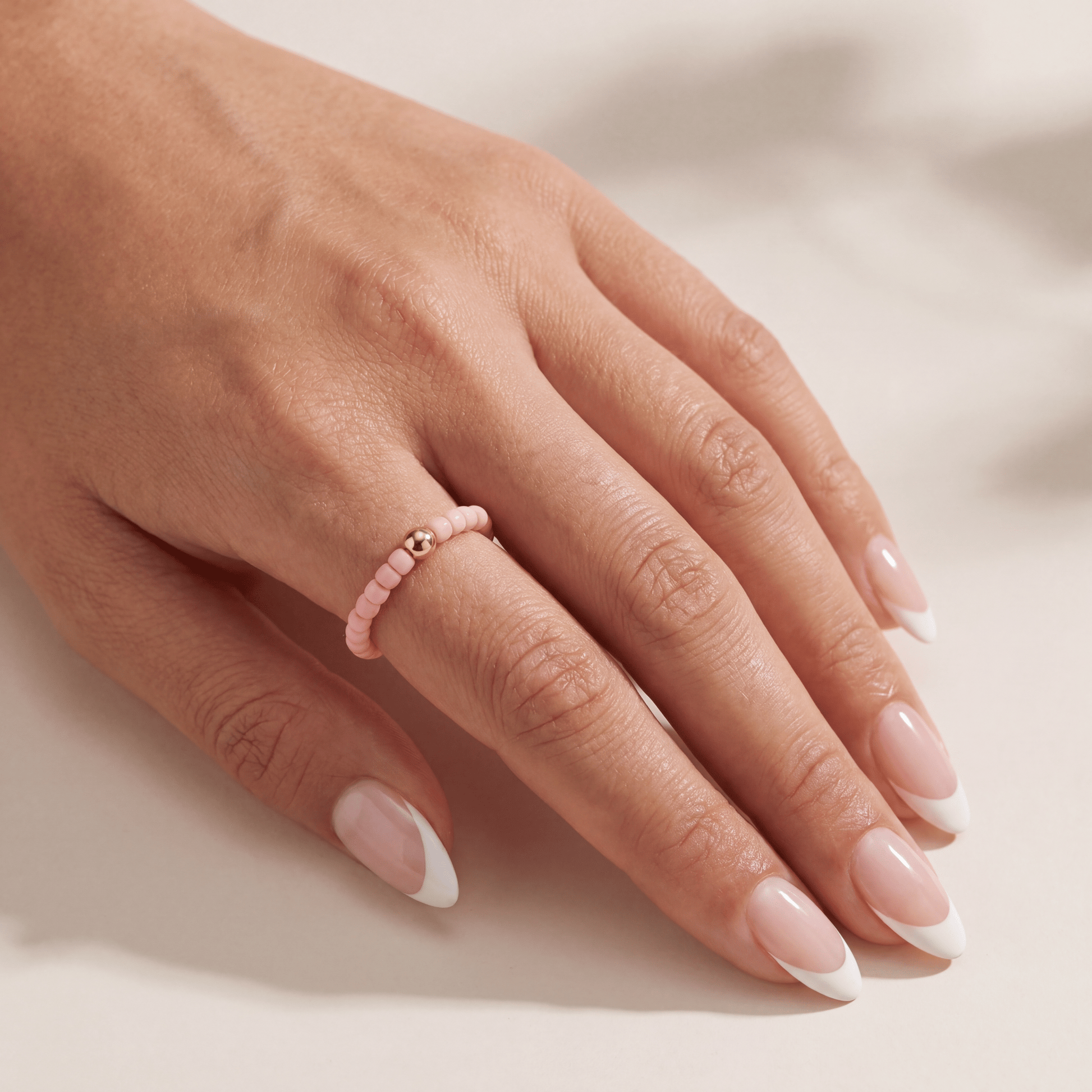 Day Dream Beaded Ring — Coral - Bara Boheme