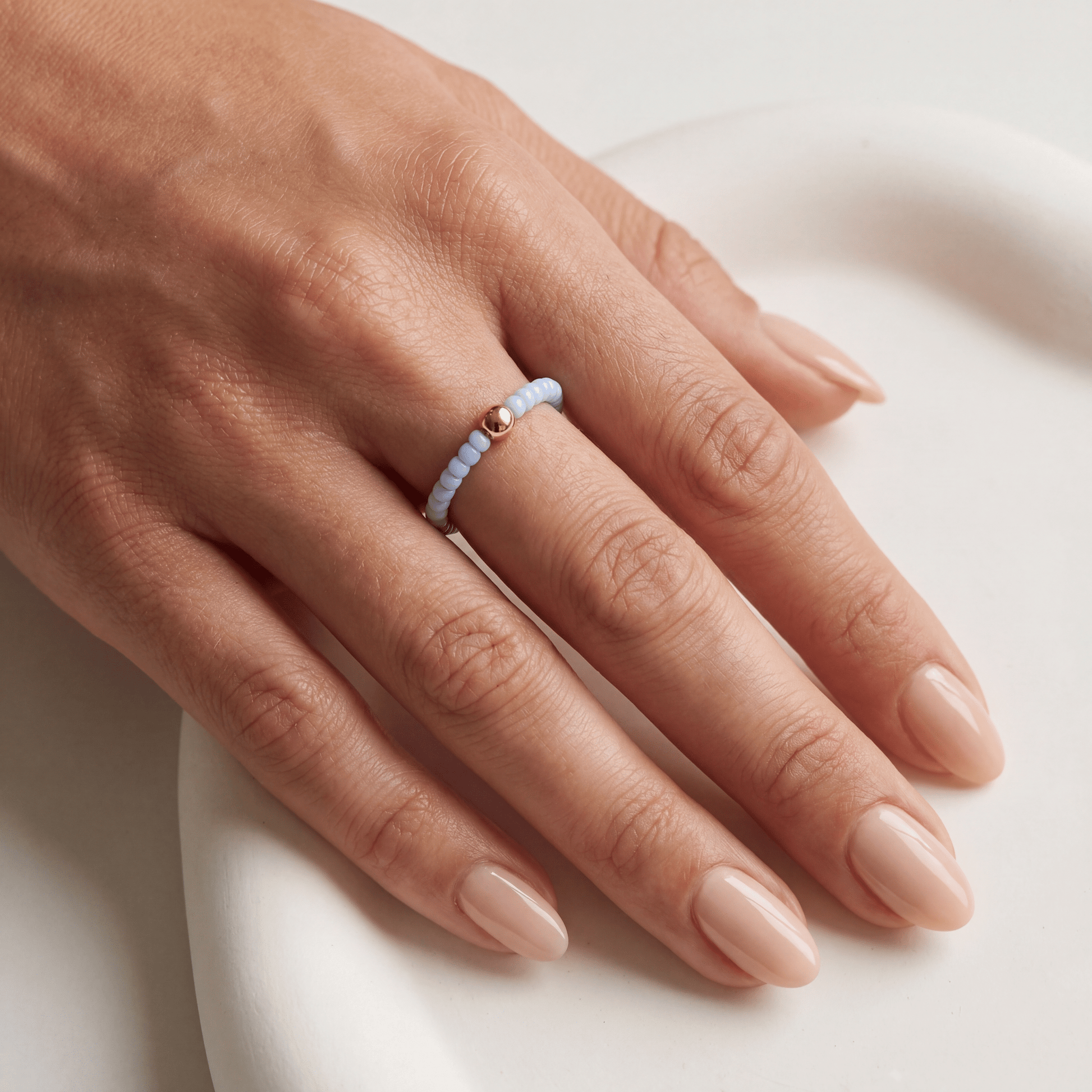 Day Dream Beaded Ring — Frost - Bara Boheme