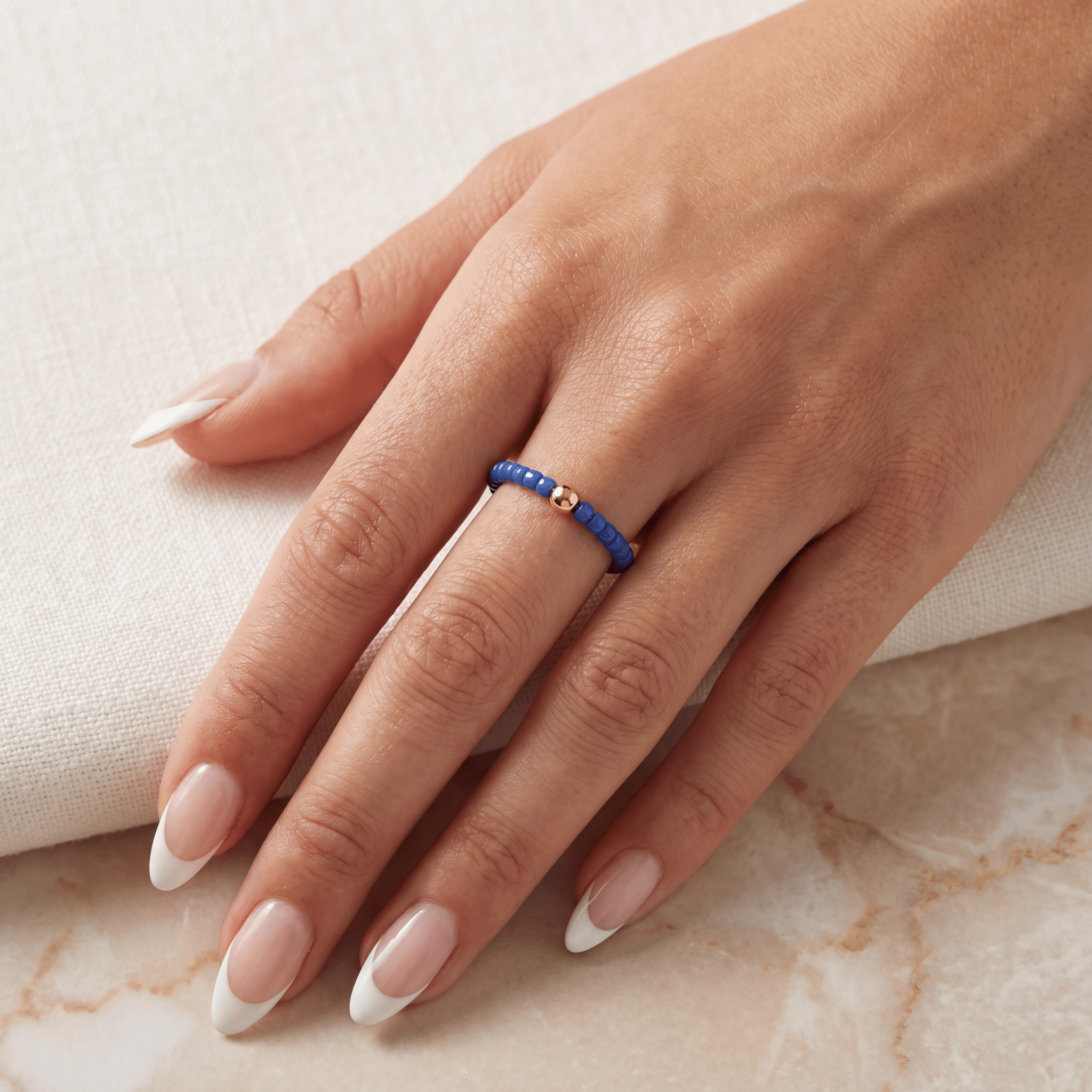Day Dream Beaded Ring — Shadow - Bara Boheme