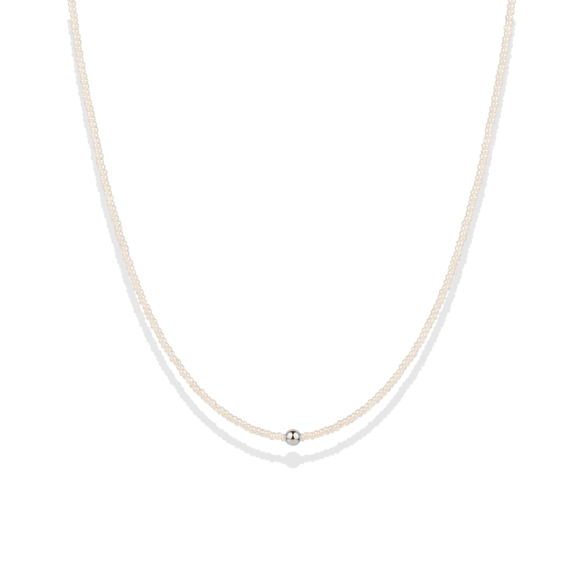 Day Dream Beaded Stretchy Necklace — Champagne - Bara Boheme