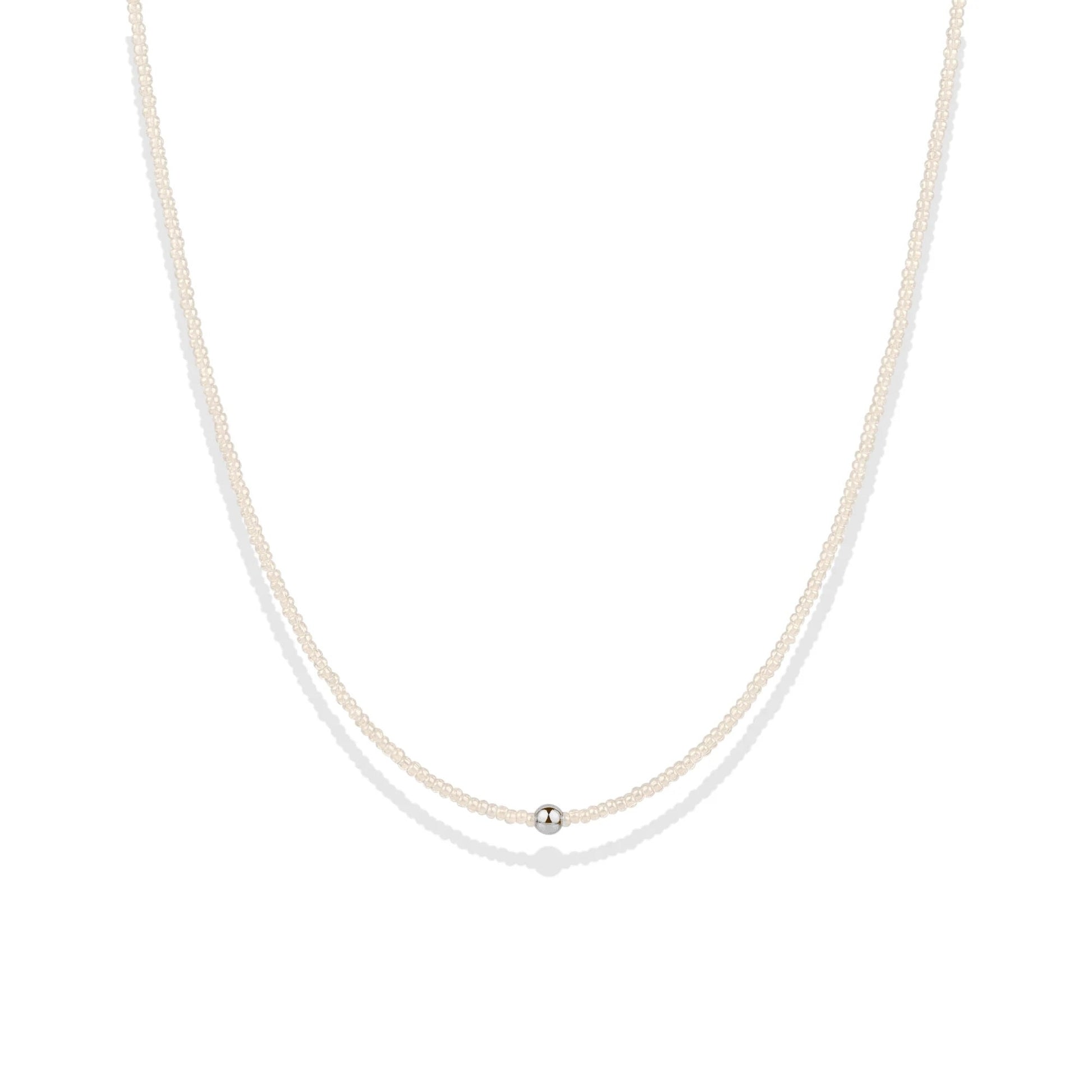 Day Dream Beaded Stretchy Necklace — Champagne - Bara Boheme