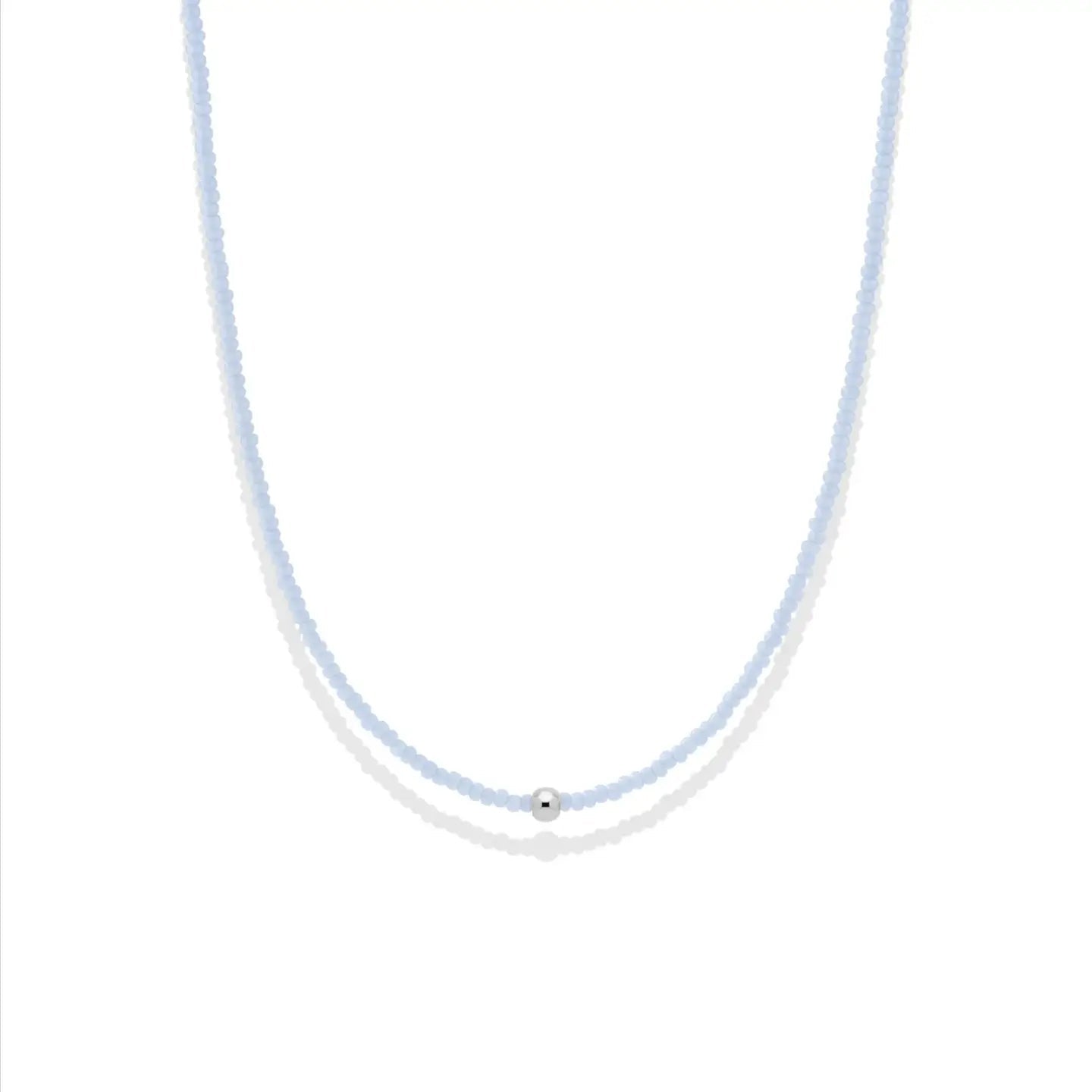 Day Dream Beaded Stretchy Necklace — Frost - Bara Boheme