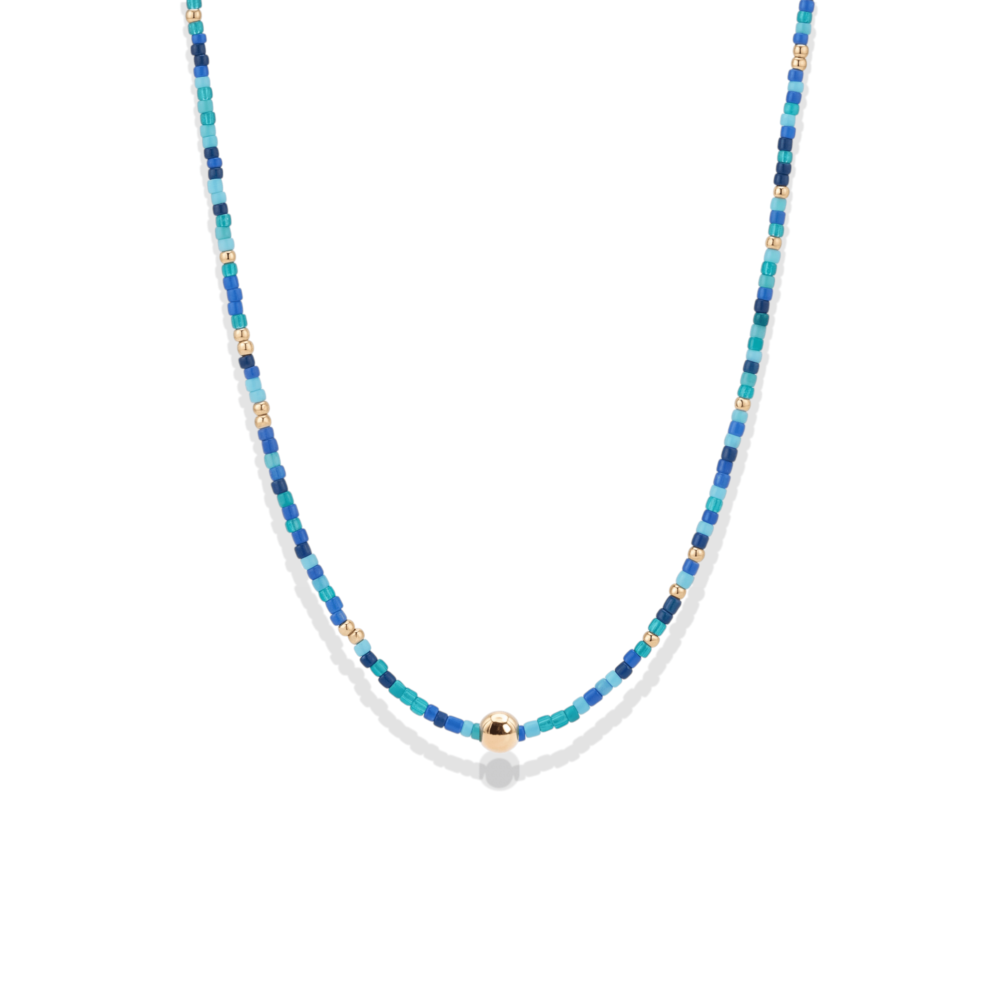 Day Dream Beaded Stretchy Necklace — Moody Blues - Bara Boheme