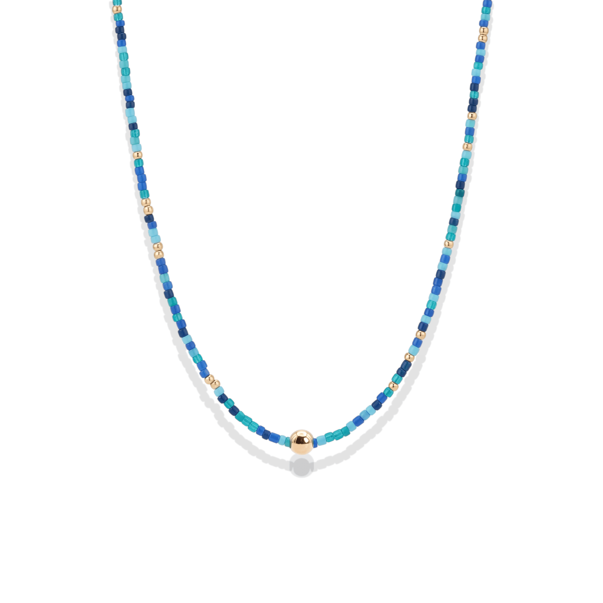 Day Dream Beaded Stretchy Necklace — Moody Blues - Bara Boheme