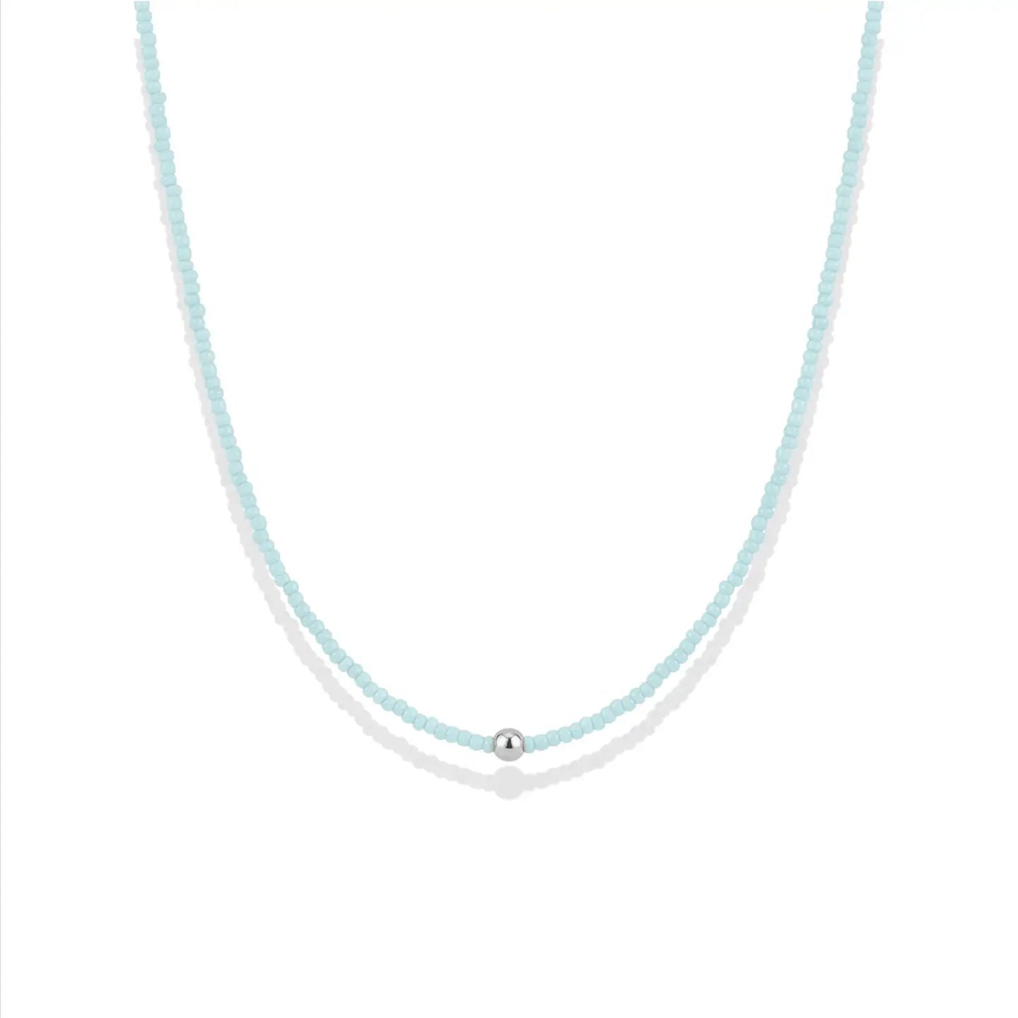 Day Dream Beaded Stretchy Necklace — Wave - Bara Boheme