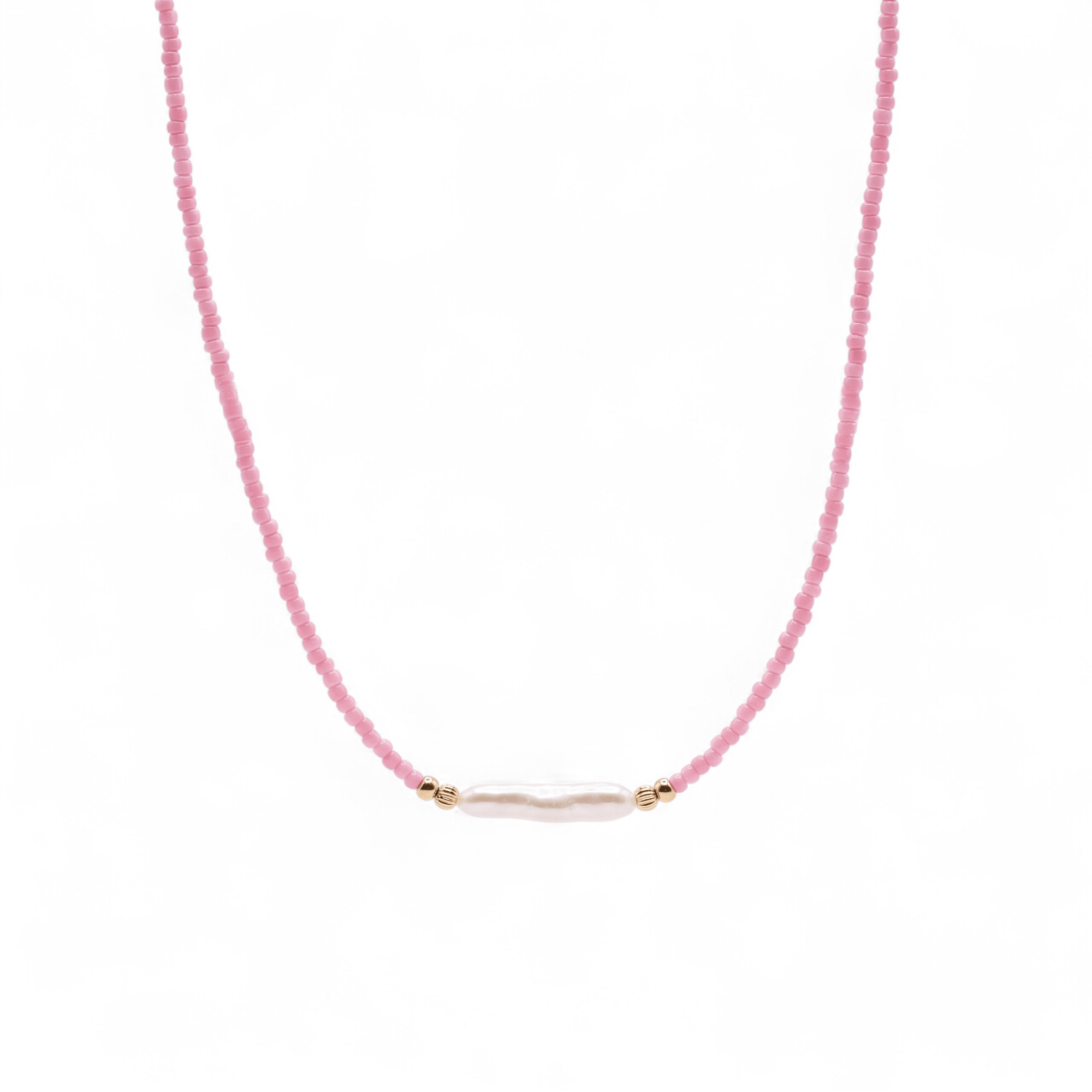 Day Dream + Pearl Beaded Necklace — Bubblegum - Bara Boheme