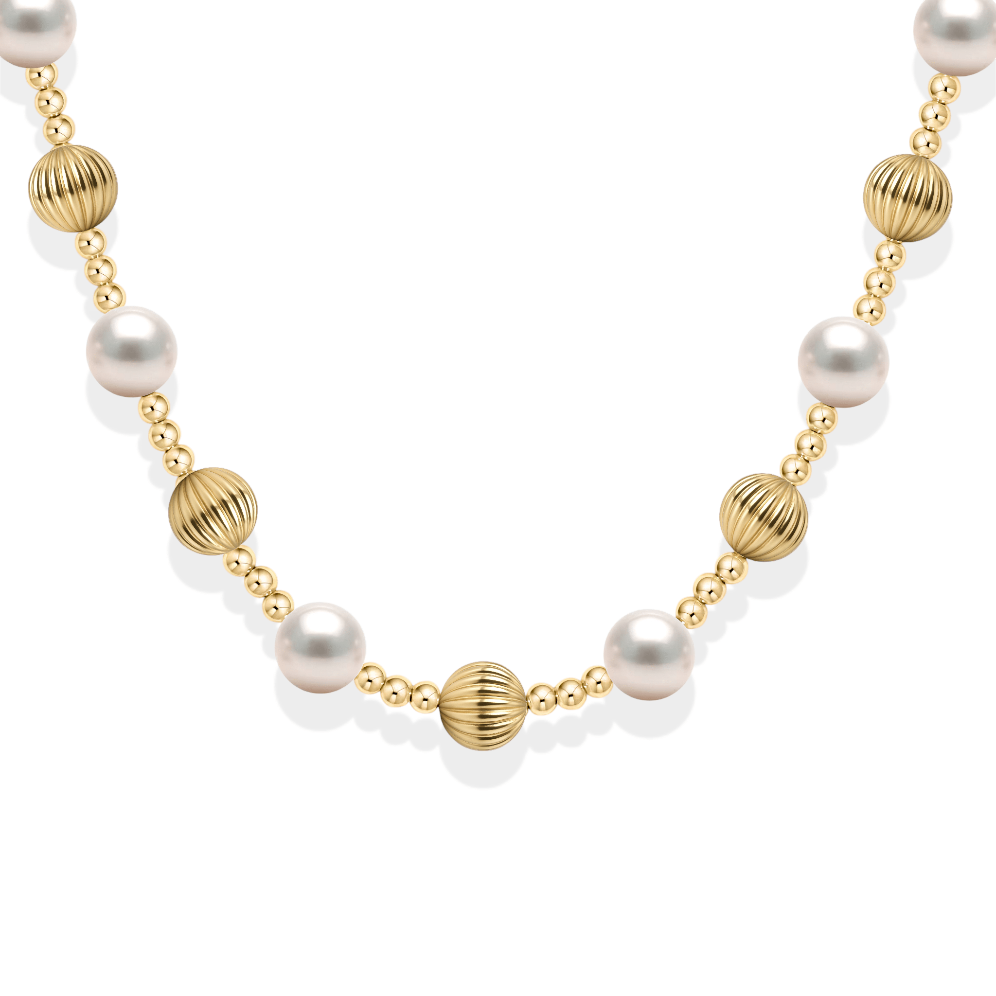 Diana | Gold Filled Beaded Necklace with Pearls - Bara Boheme