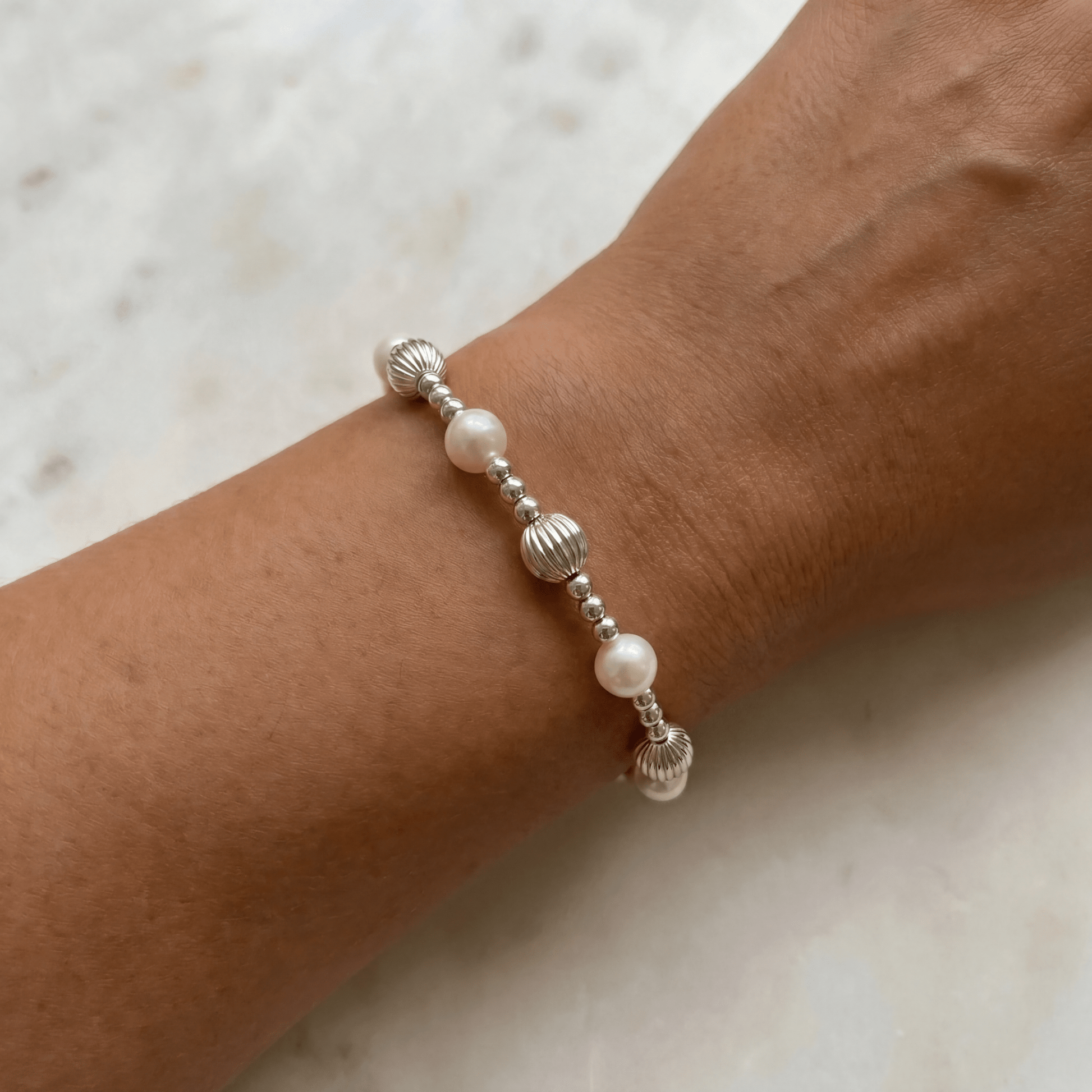 Diana Pearl Beaded Bracelet - Bara Boheme