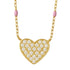 Dotted Purple Pave Heart Necklace - Bara Boheme