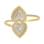 Double Heart | Radiant Crystal Ring - Bara Boheme
