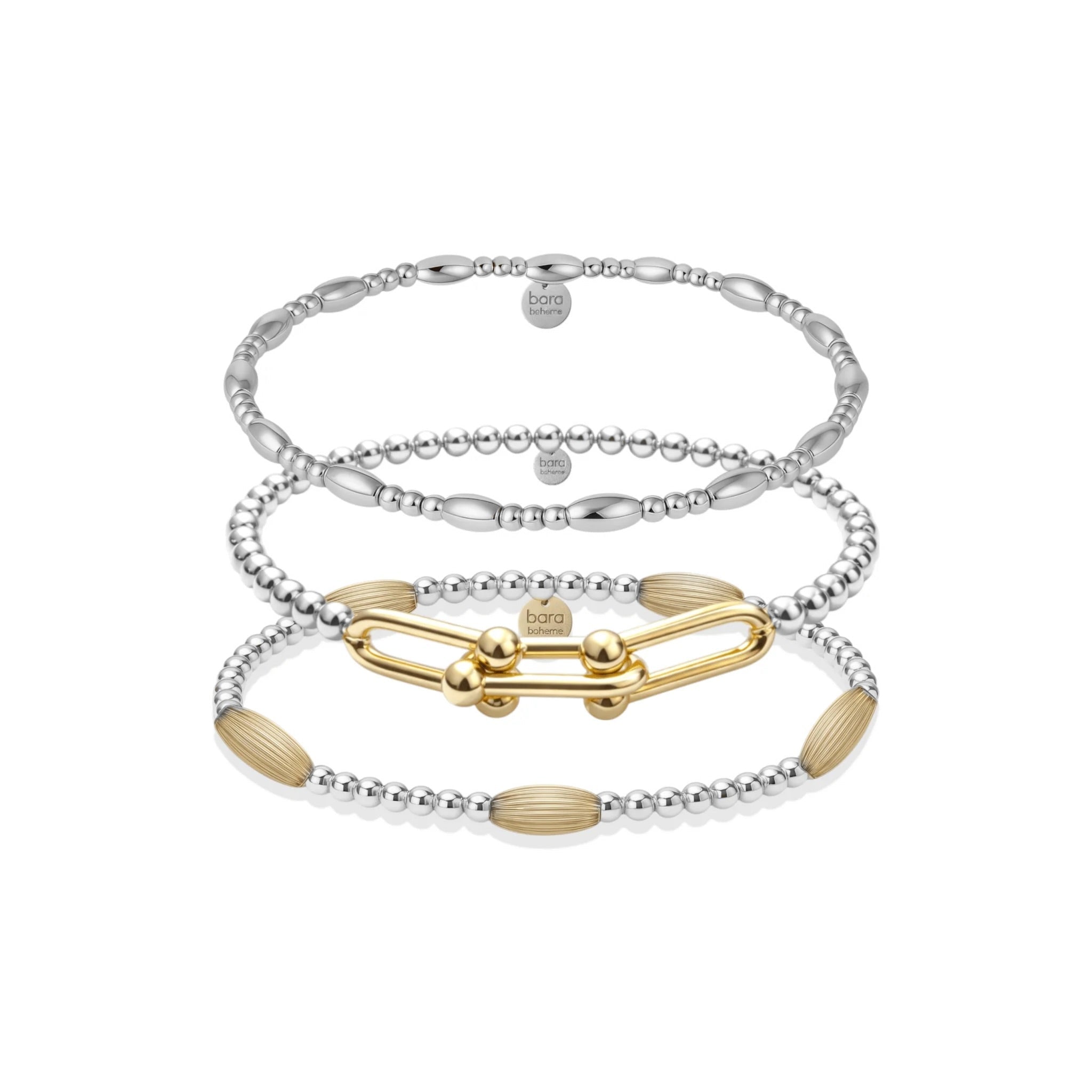 Dubai Beaded Bracelet Trio Stack - Bara Boheme