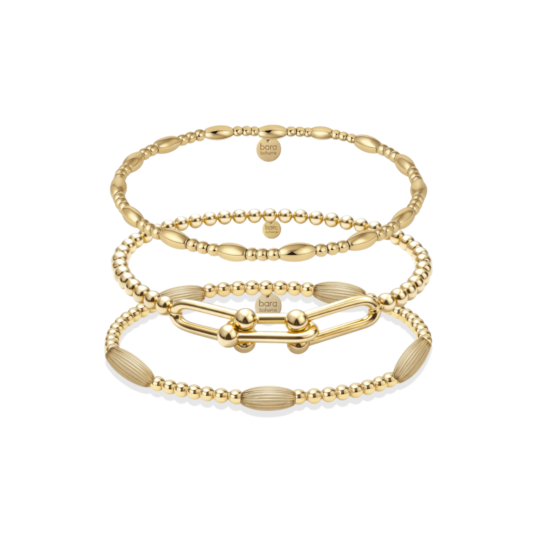 Dubai Beaded Bracelet Trio Stack - Bara Boheme