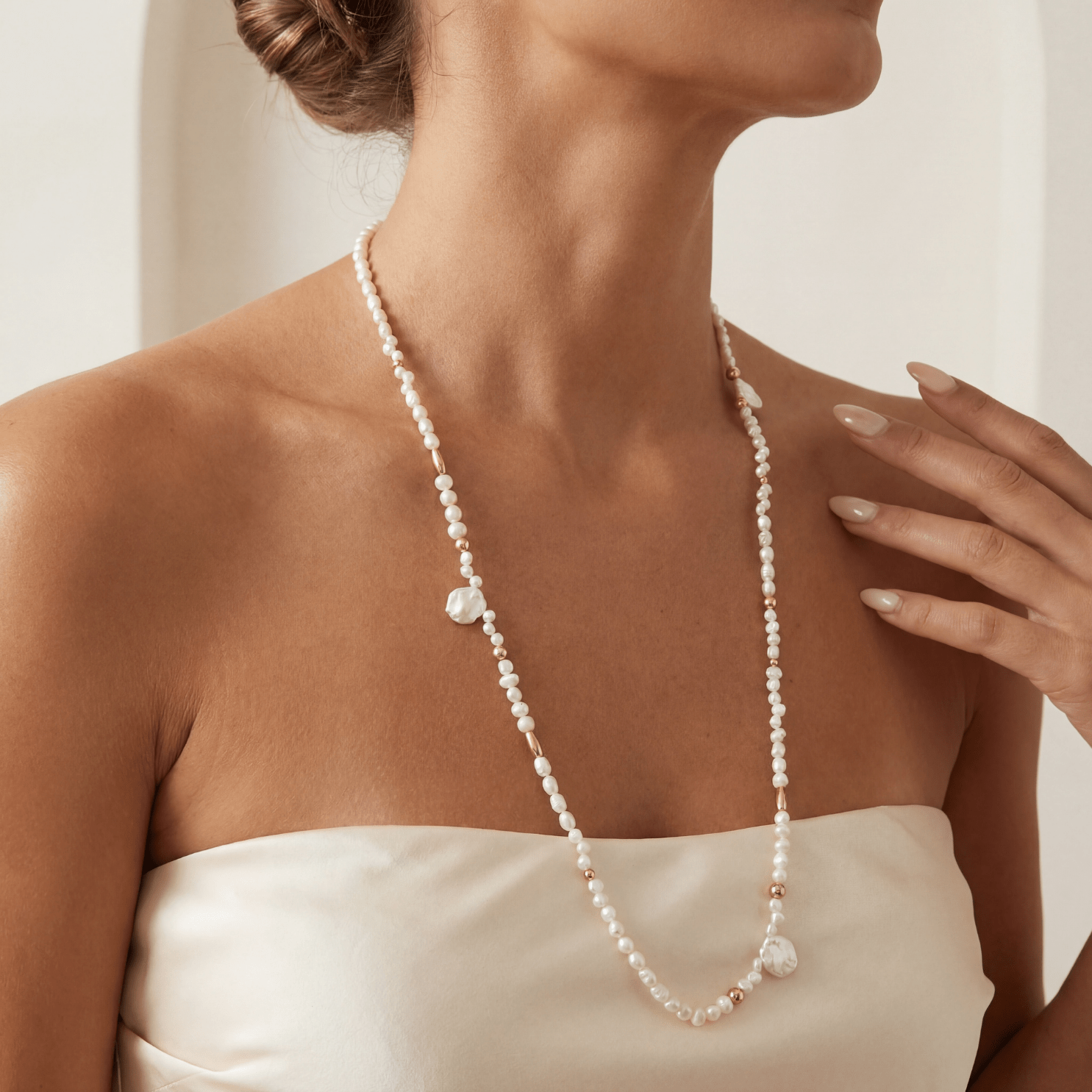 Dune Pearl Beaded Necklace - Bara Boheme