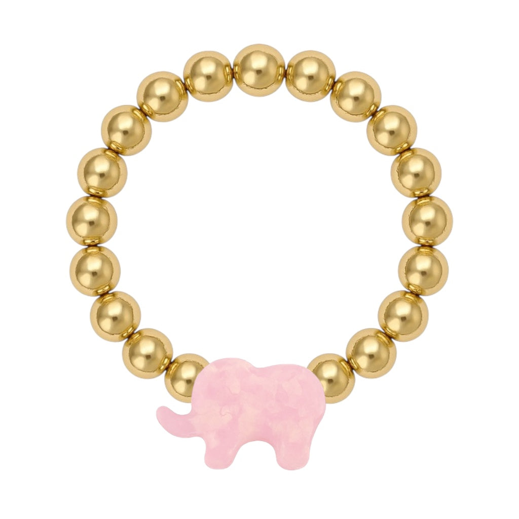 Elephant | Beaded Opal Stretchy Ring