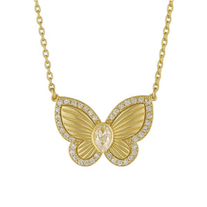 ELOISE | Cubic Zirconia Butterfly Charm Necklace