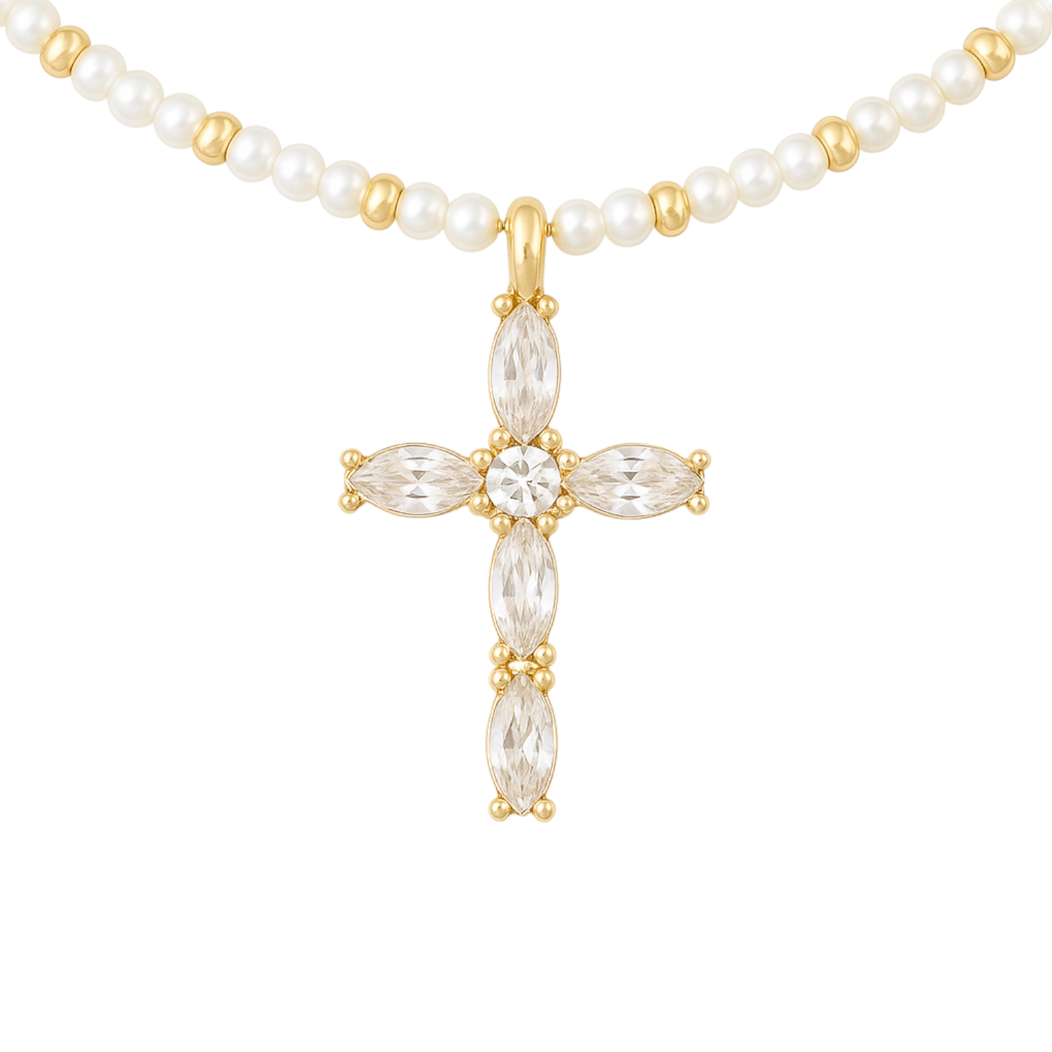 Ember | Gold Plated Chunky Cross Necklace